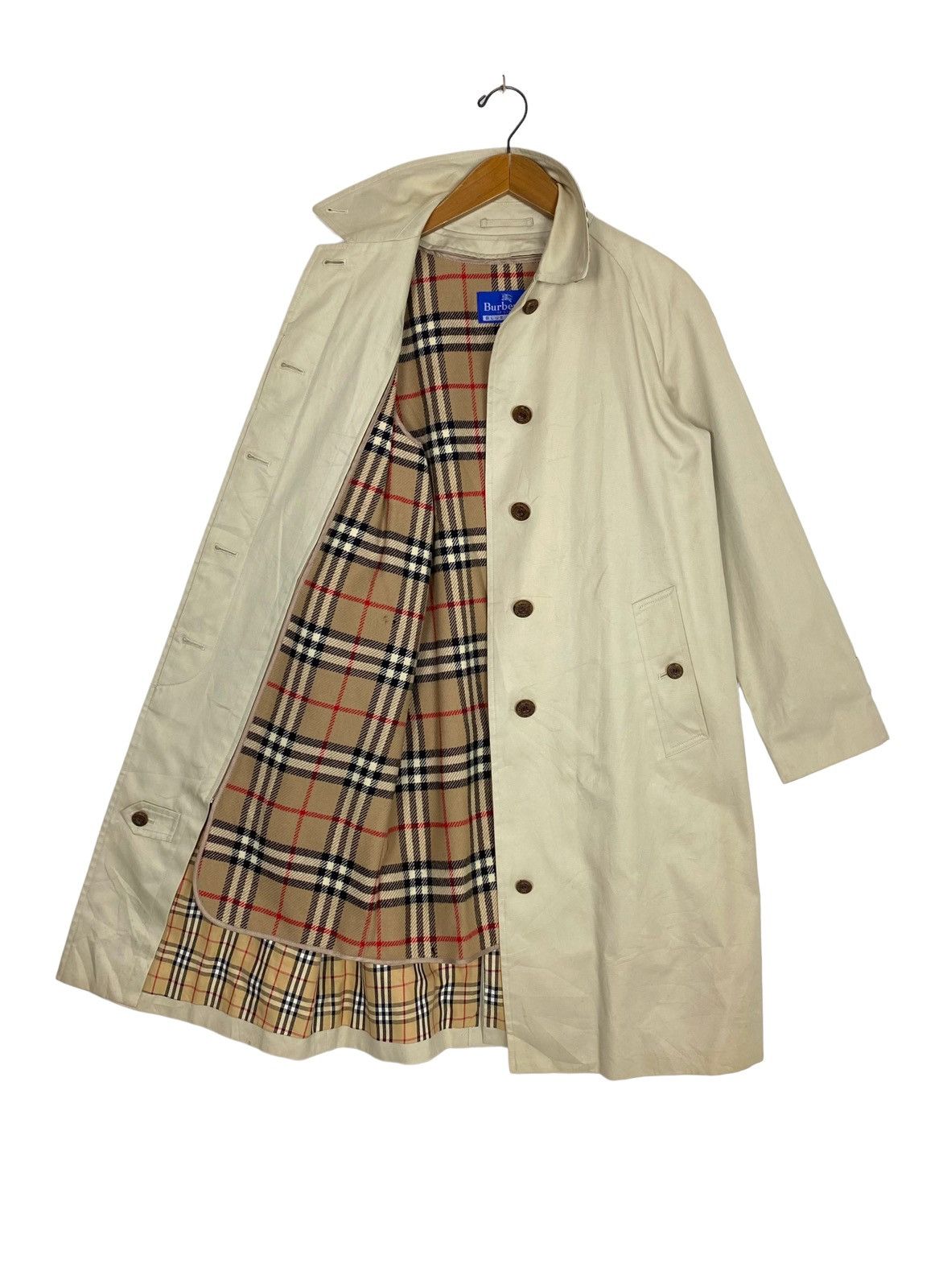 Burberry Rare‼️ Vintage Burberrys’ Blue Label Trenchcoat Novacheck Size M / US 6-8 / IT 42-44 - 1 Thumbnail
