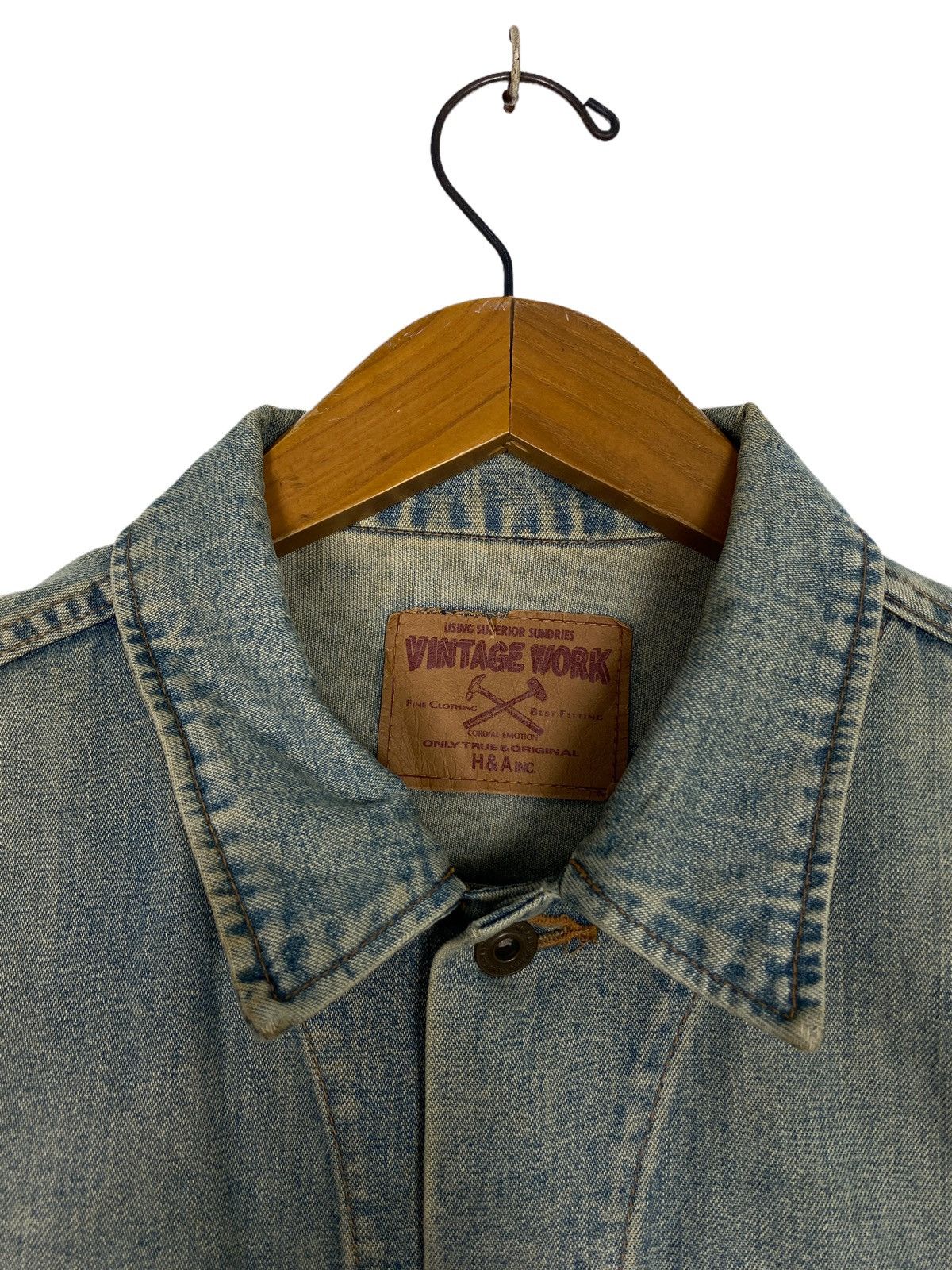 Japanese Brand Rare‼️ Vintage Work H & A Denim Trucker Jacket Made in Japan Size US M / EU 48-50 / 2 - 4 Thumbnail