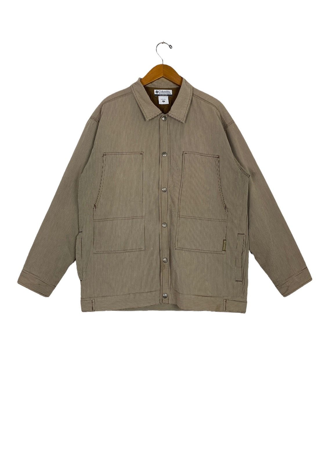 Columbia Rare‼️ Vintage Columbia Chore Jacket Stripe Workwear Large Size US XXL / EU 58 / 5 - 1 Thumbnail