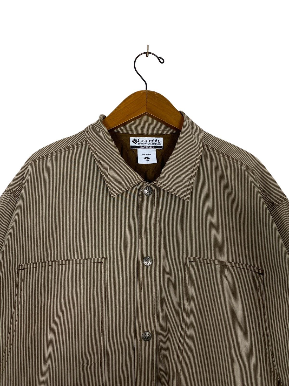 Columbia Rare‼️ Vintage Columbia Chore Jacket Stripe Workwear Large Size US XXL / EU 58 / 5 - 3 Thumbnail