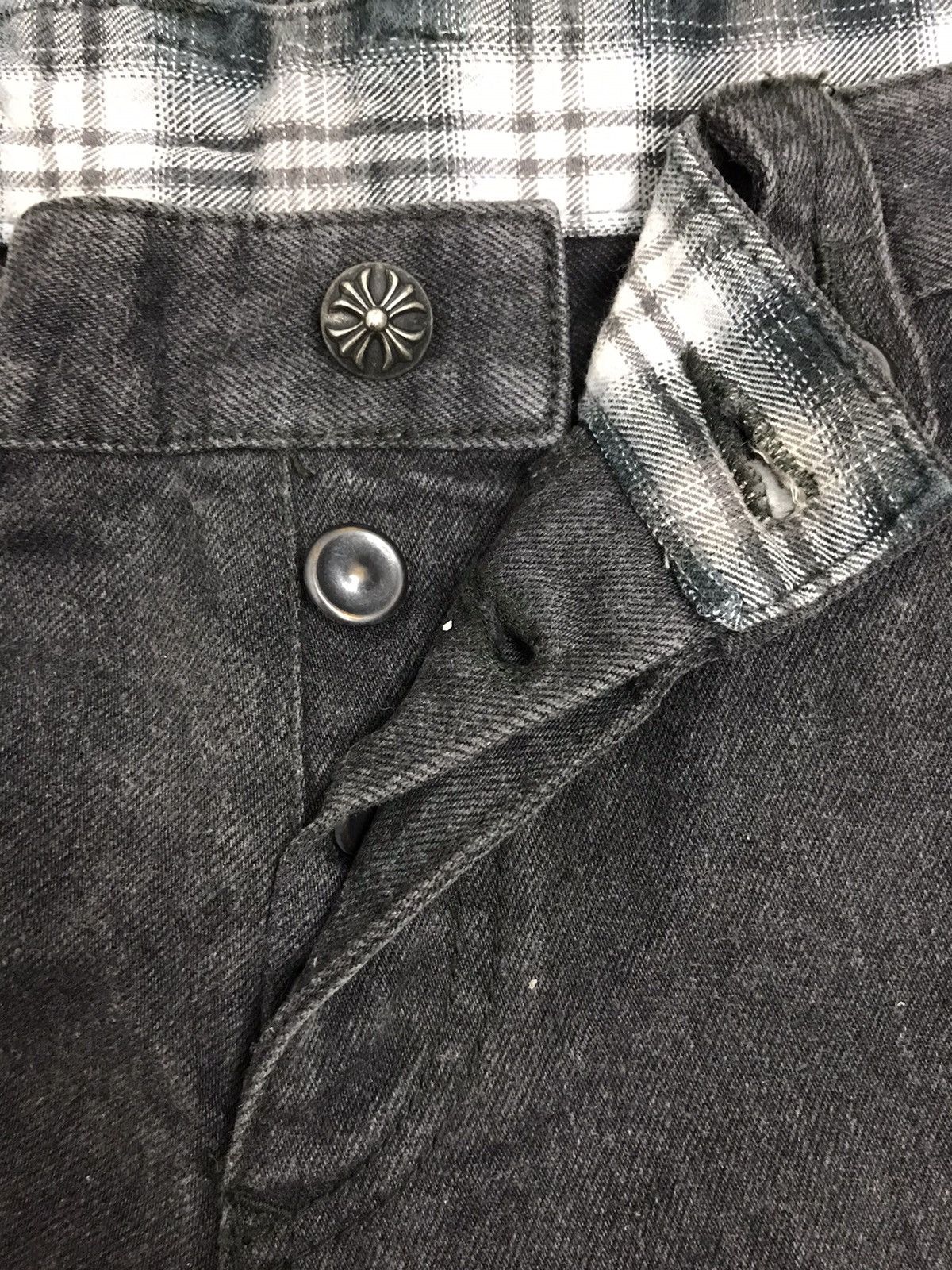Japanese Brand Comme Ca Men Denim Cross Button Inspired Chrome Hearts Size US 32 / EU 48 - 4 Thumbnail