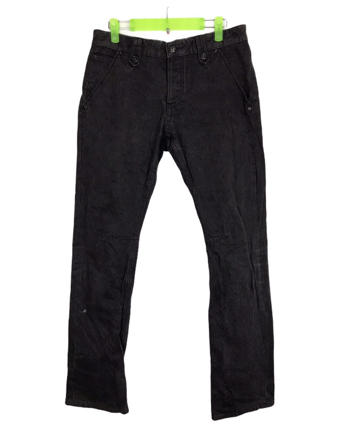 Japanese Brand Comme Ca Men Denim Cross Button Inspired Chrome Hearts Size US 32 / EU 48 - 2 Thumbnail