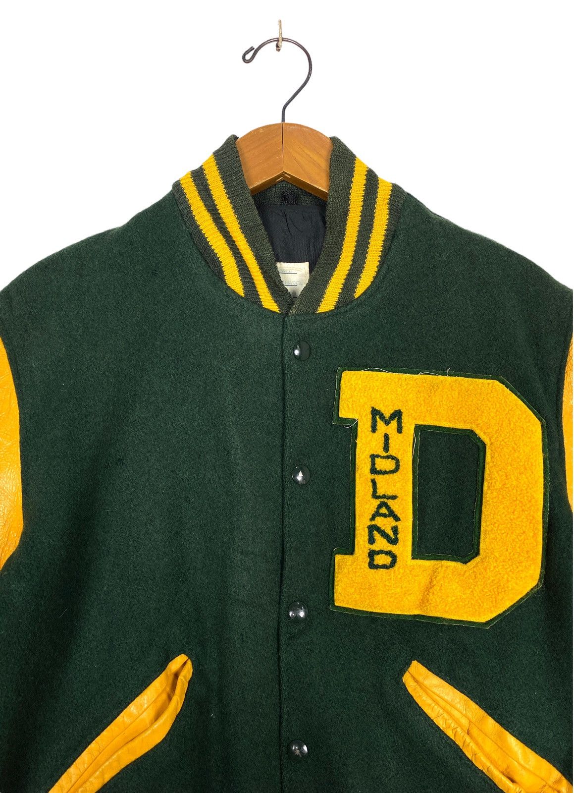 Vintage Rare‼️ Vintage Midland Varsity Wool leather Letterman Jacket Size US M / EU 48-50 / 2 - 3 Thumbnail