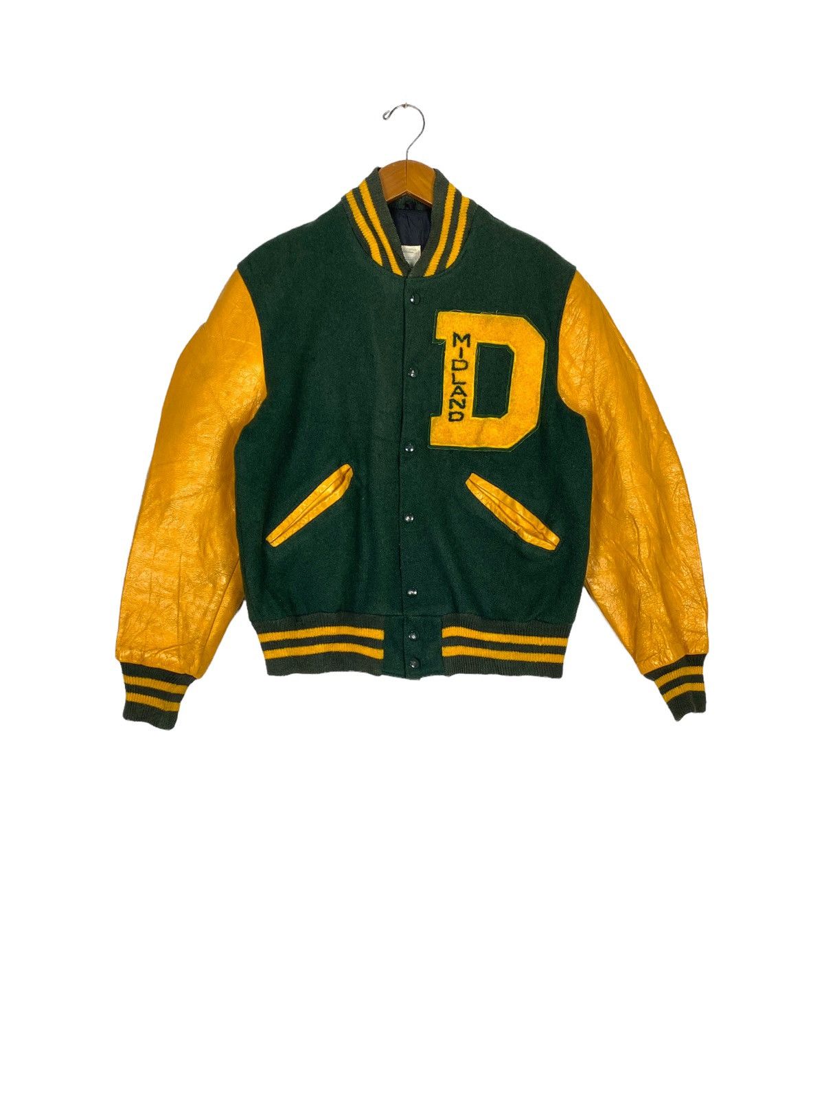 Vintage Rare‼️ Vintage Midland Varsity Wool leather Letterman Jacket Size US M / EU 48-50 / 2 - 1 Thumbnail