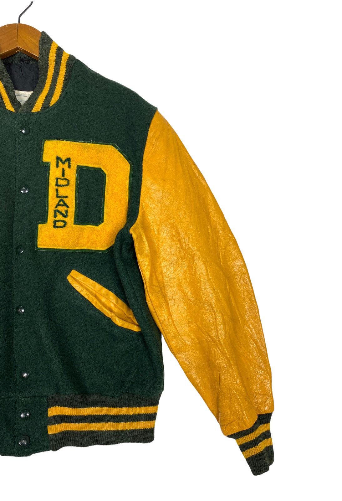 Vintage Rare‼️ Vintage Midland Varsity Wool leather Letterman Jacket Size US M / EU 48-50 / 2 - 5 Thumbnail