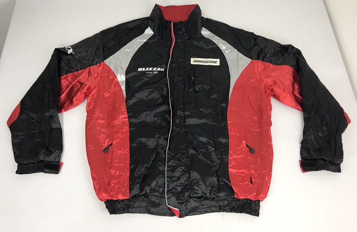 Japanese Brand Vintage Motorsports Jacket Blizzak VRX Bridgestone Nylon Size US XL / EU 56 / 4 - 1 Thumbnail