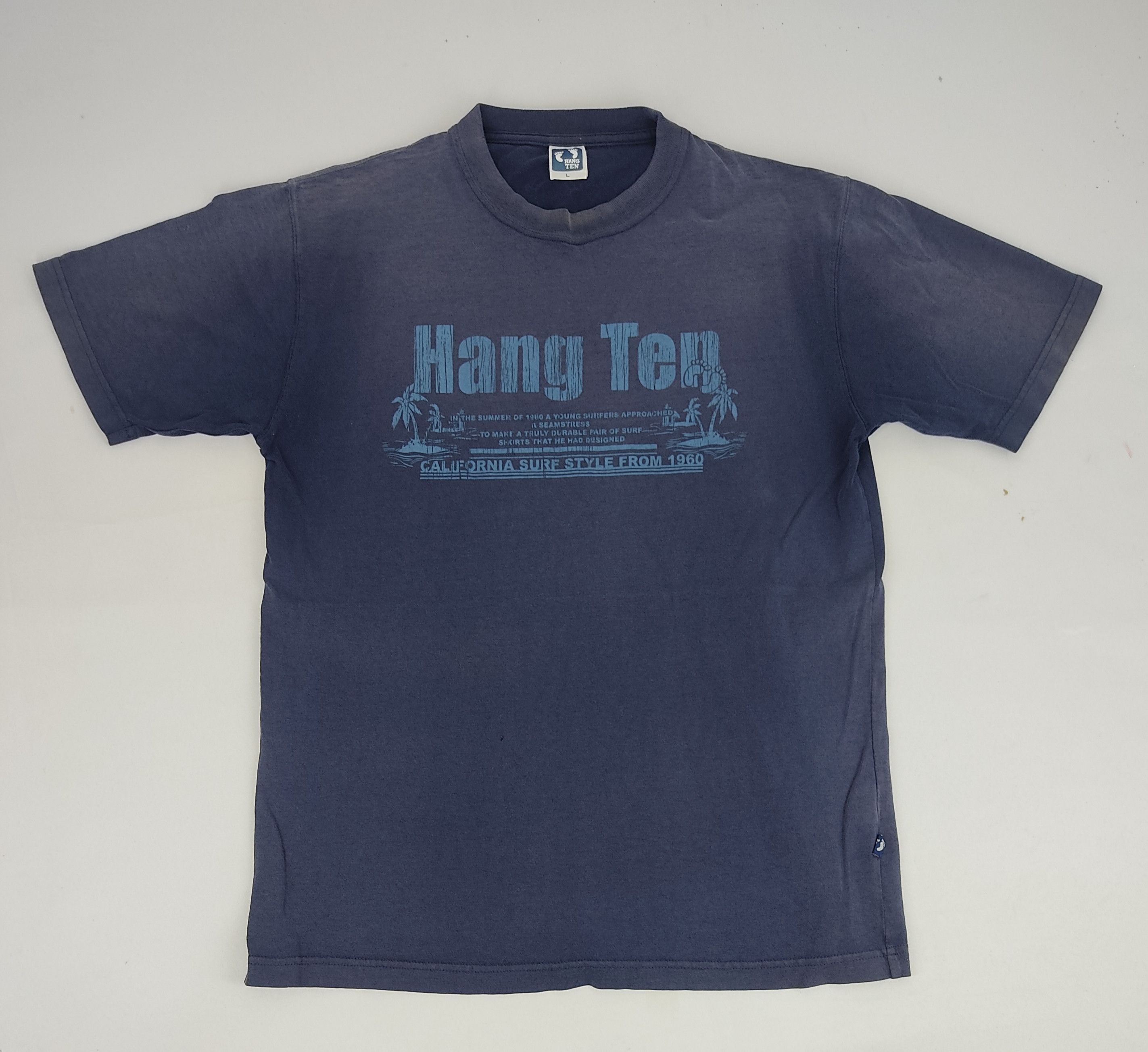 Hang Ten California Surf Style Tee Outdoor Sun Faded