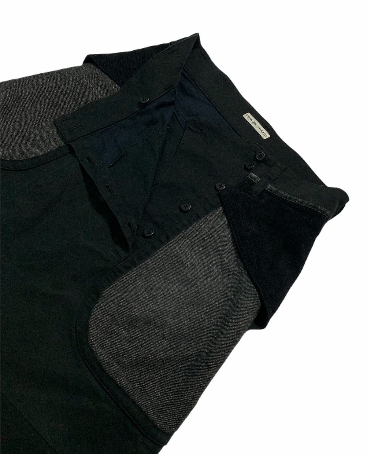 Issey Miyake 🇯🇵 80s Issey Miyake Asymmetrical Patchwork Shorts Size US 32 / EU 48 - 2 Thumbnail
