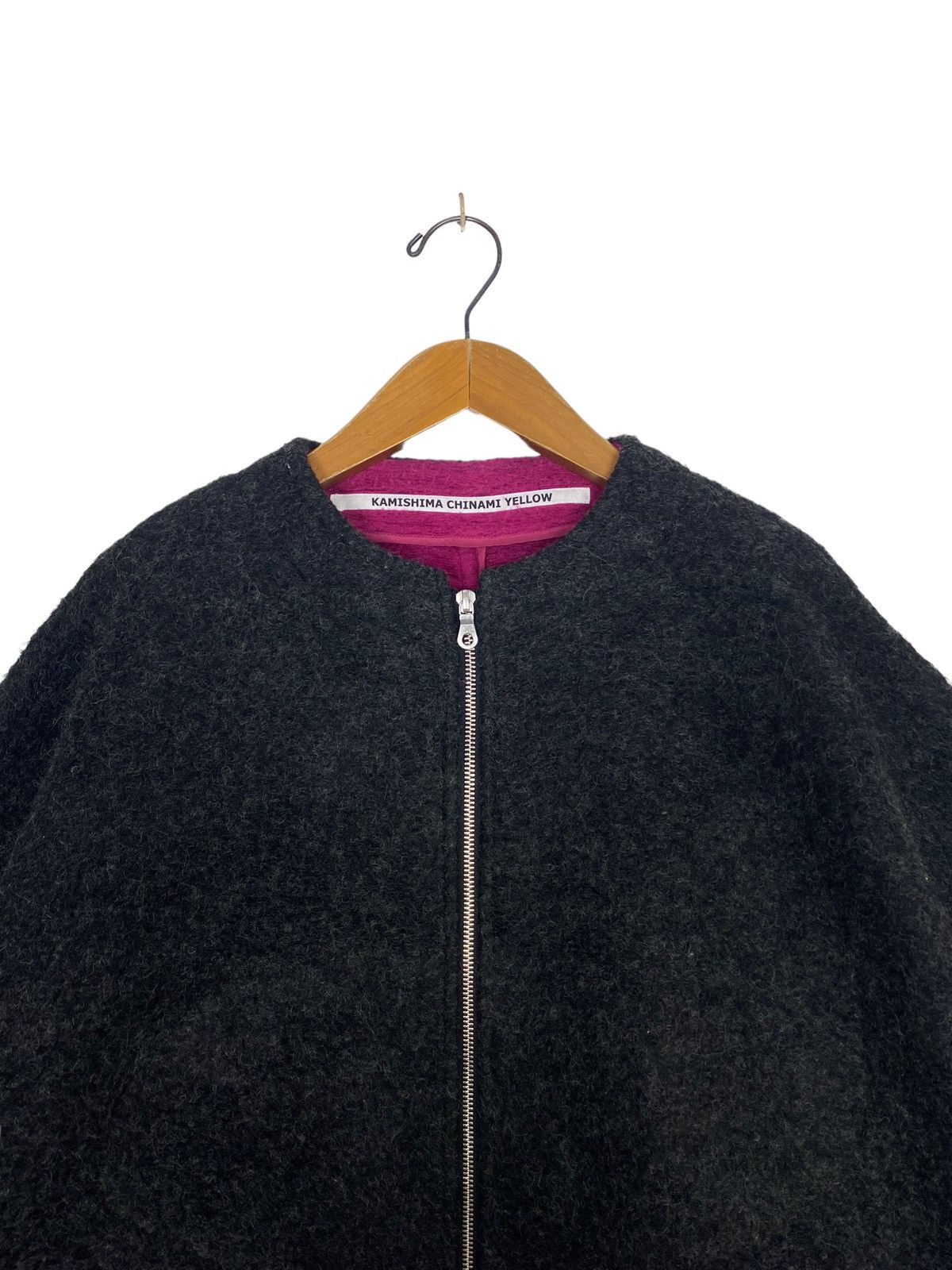 Japanese Brand Kamishima Chinami Yellow Oversize Wool Coat Made Japan Size XL / US 12-14 / IT 48-50 - 3 Thumbnail