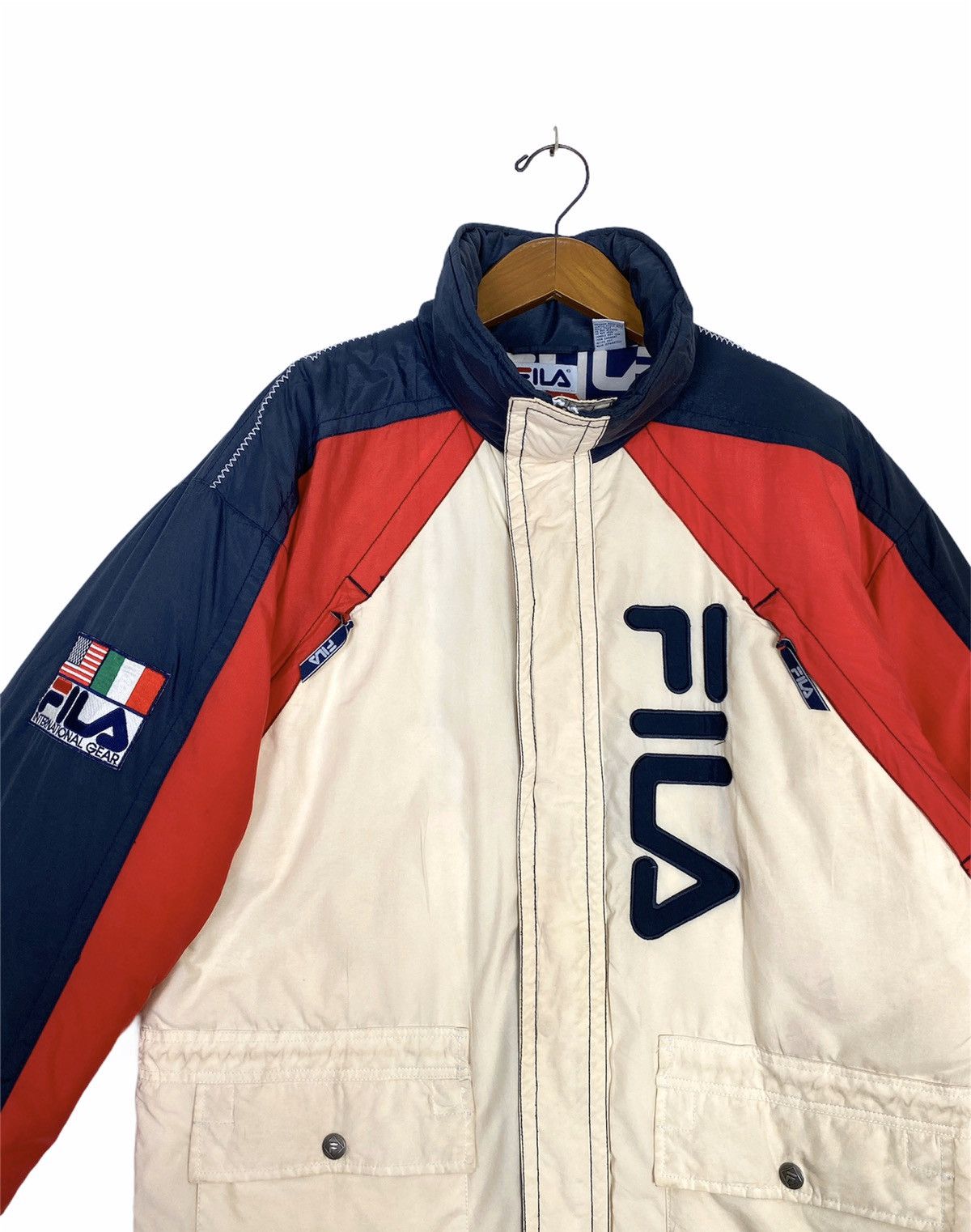 Fila Rare‼️Fila Big Logo Ski Jacket Medium Size Size US M / EU 48-50 / 2 - 3 Thumbnail