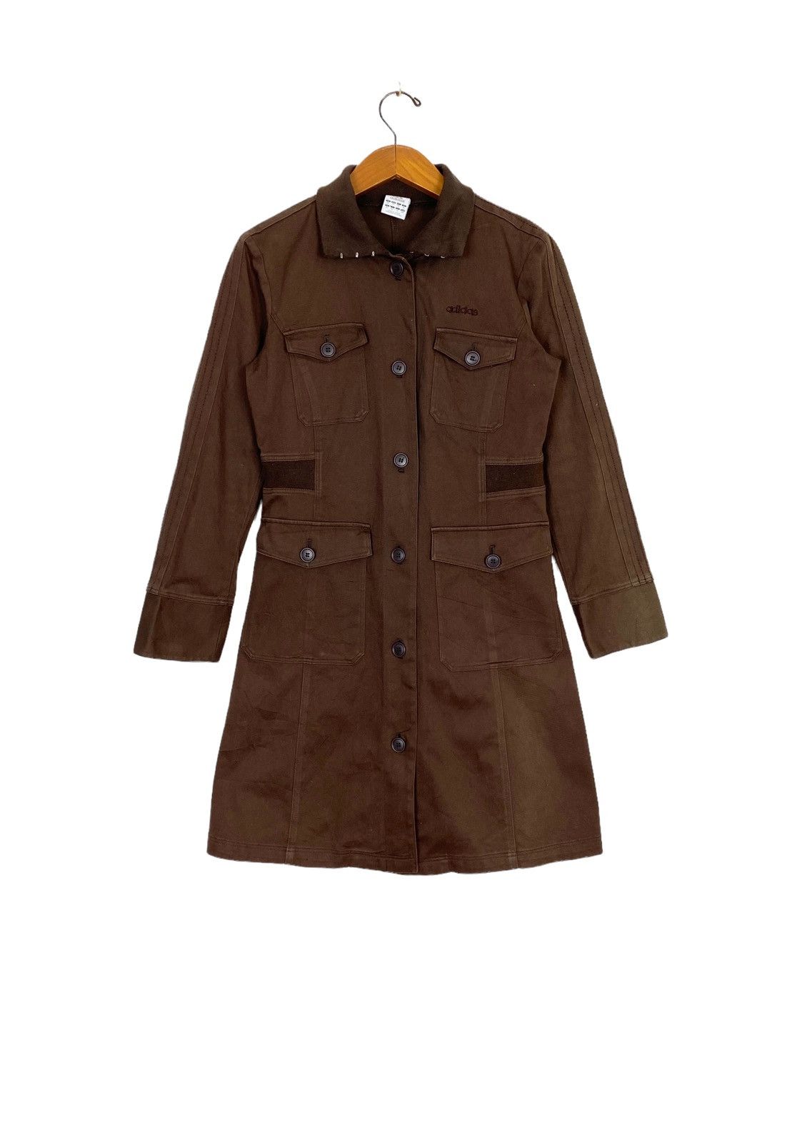 Adidas Rare‼️ Vintage Adidas Sunfaded Trench Coat Size US S / EU 44-46 / 1 - 1 Thumbnail