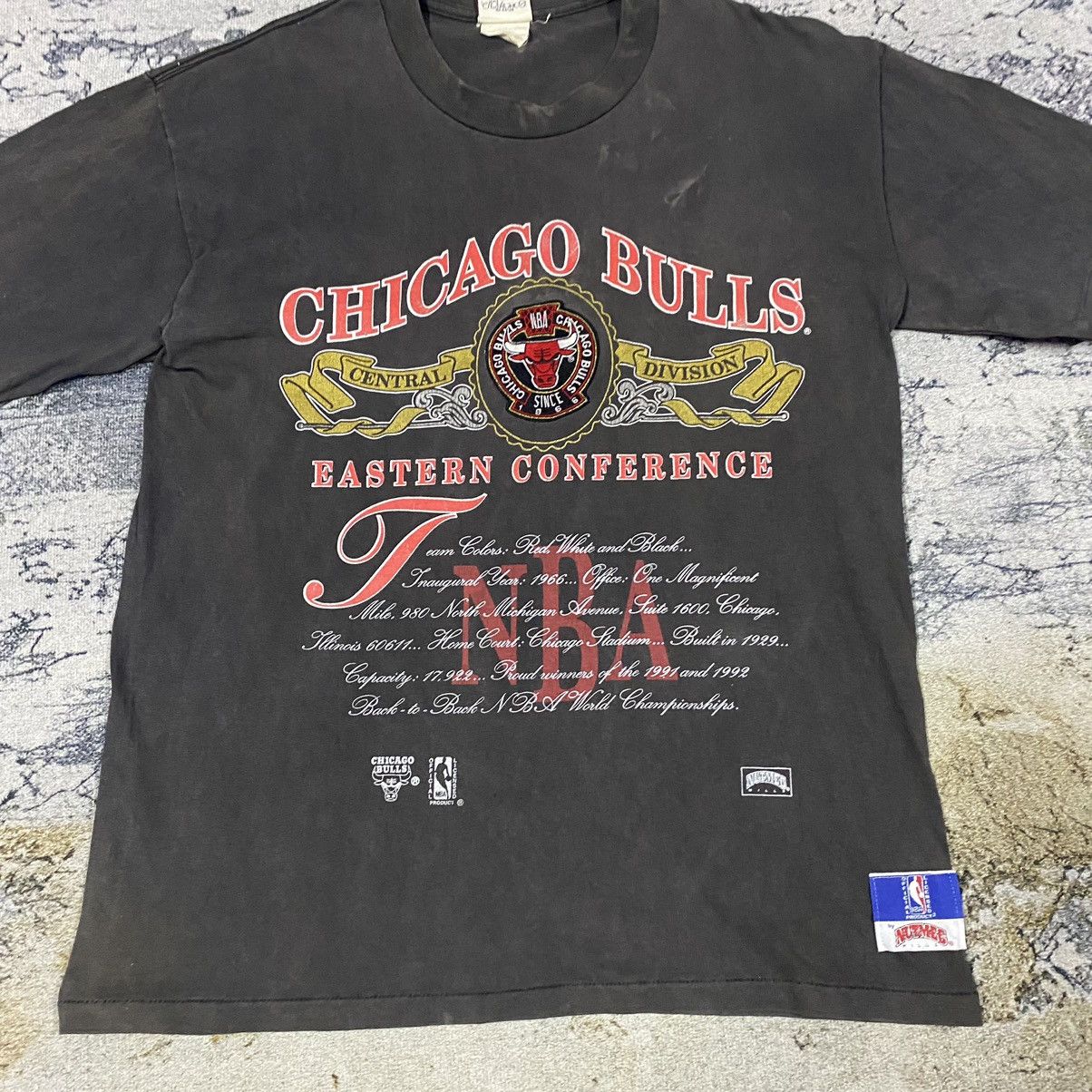 NBA × Nutmeg × Vintage Vintage 90s NBA Chichago Bulls Nutmeg Mills Faded Tees Size US L / EU 52-54 / 3 - 2 Thumbnail