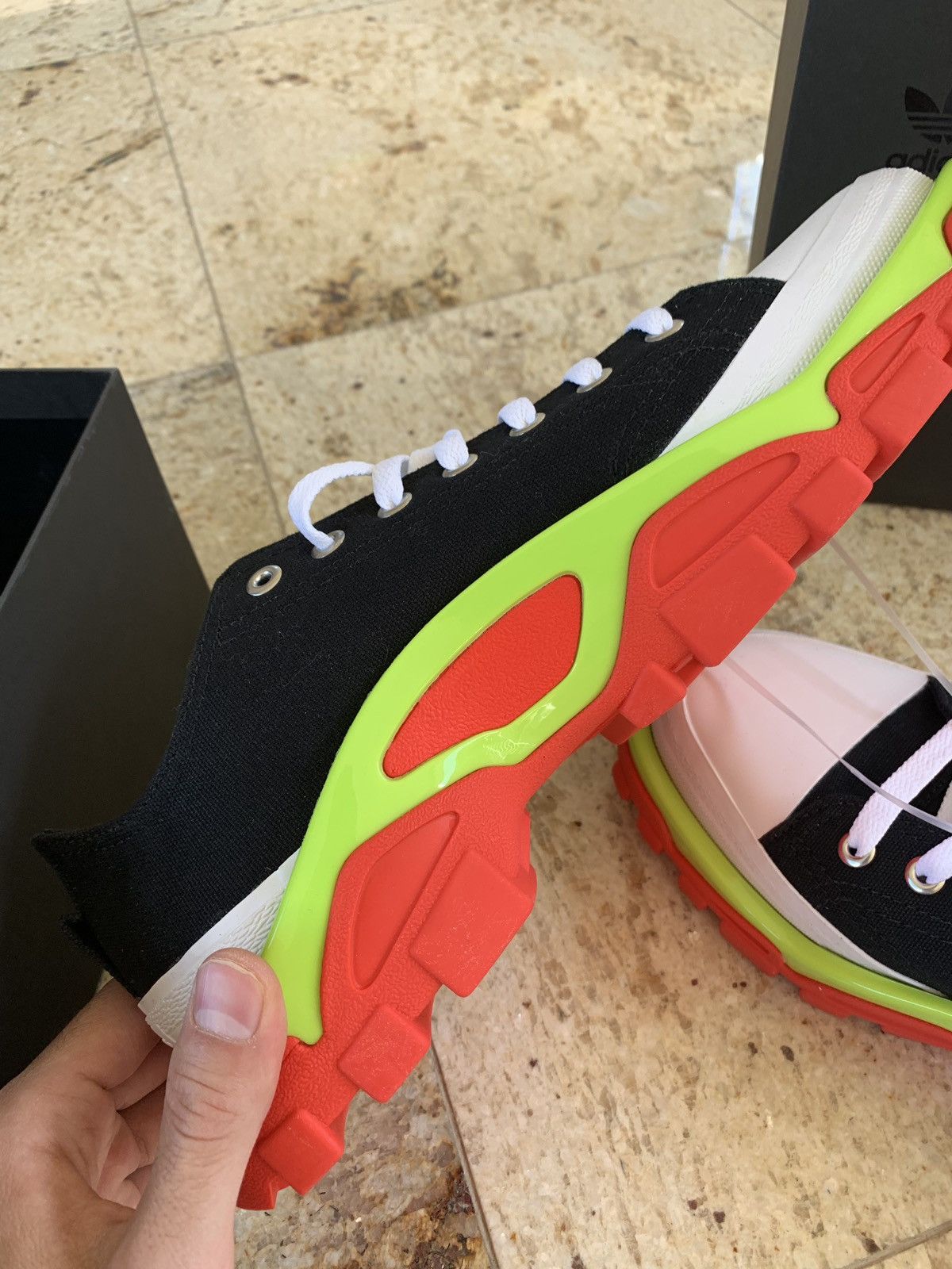 Raf Simons Black, Orange & Green RS Detroit Runner Size US 9 / EU 42 - 6 Thumbnail