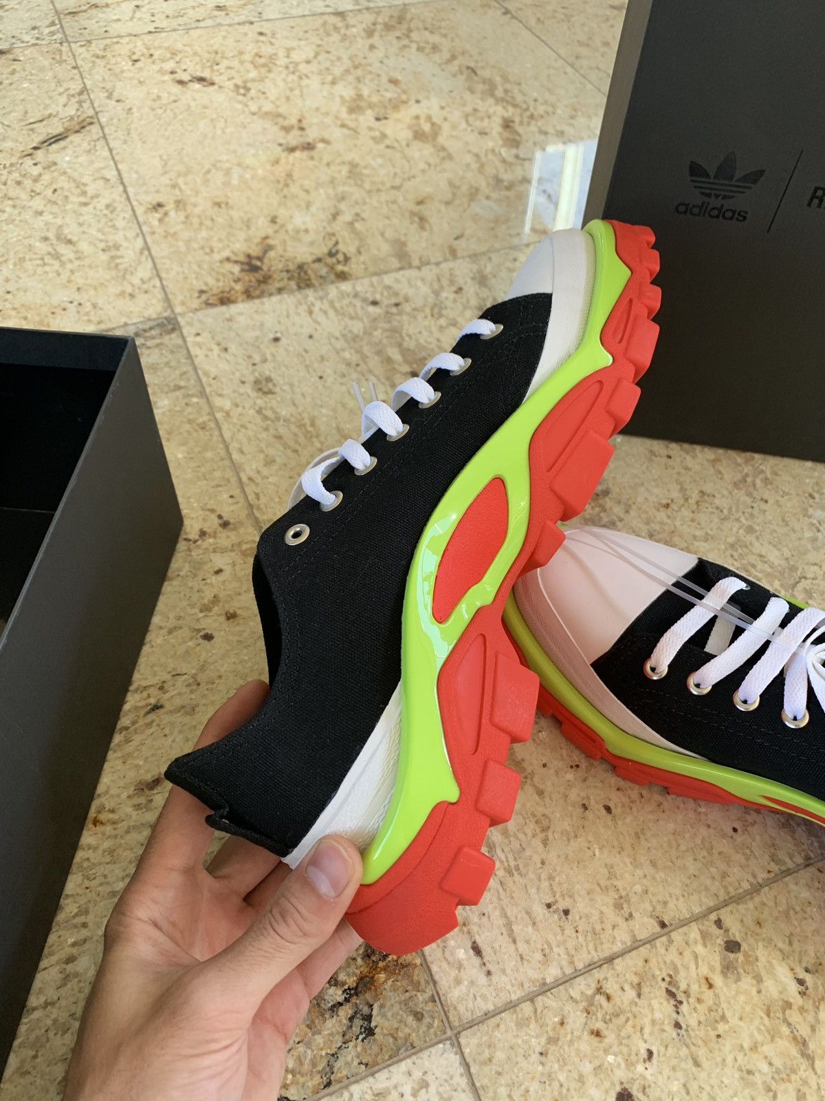 Raf Simons Black, Orange & Green RS Detroit Runner Size US 9 / EU 42 - 13 Thumbnail