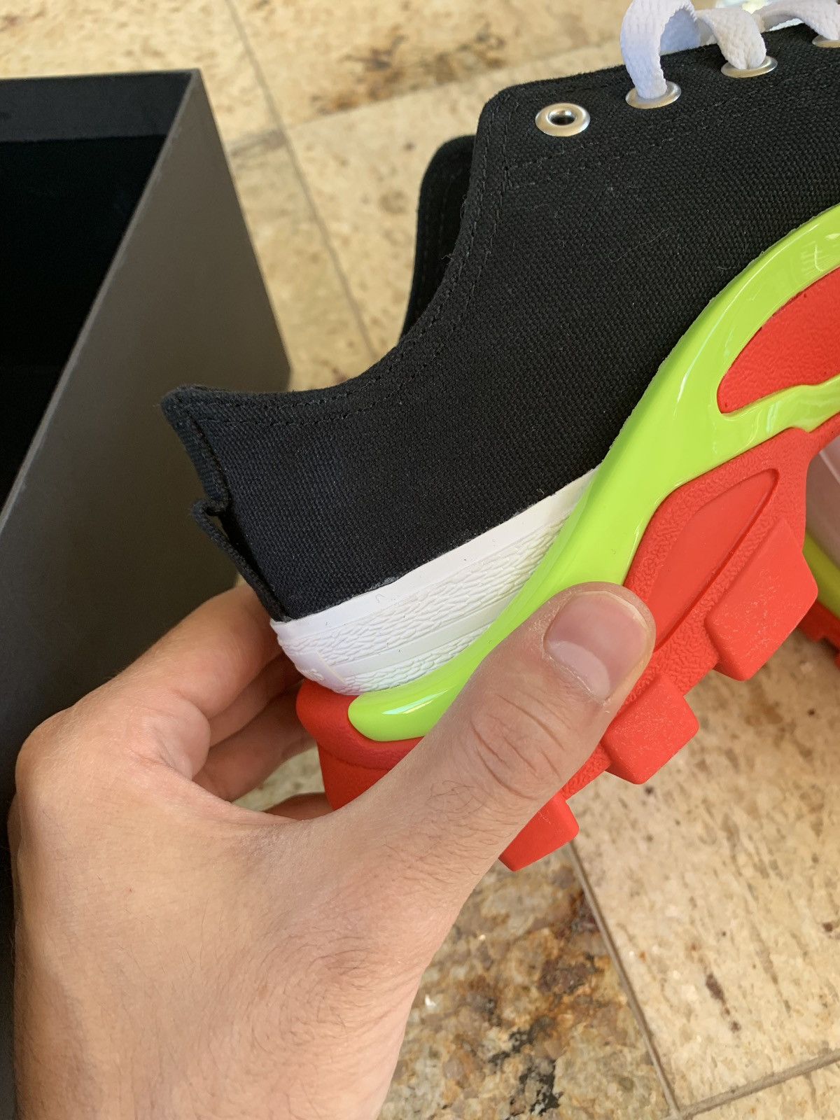 Raf Simons Black, Orange & Green RS Detroit Runner Size US 9 / EU 42 - 7 Thumbnail