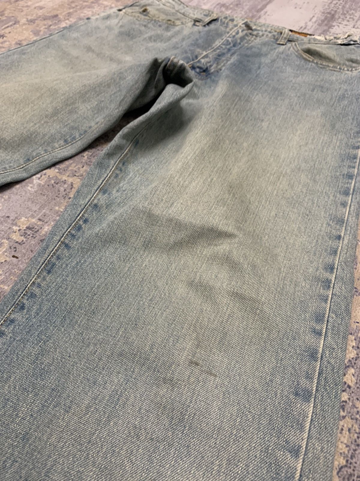 Big Mac Vintage Big John Japan Distressed Baggy Jeans 31x27.5 Size US 31 - 6 Thumbnail