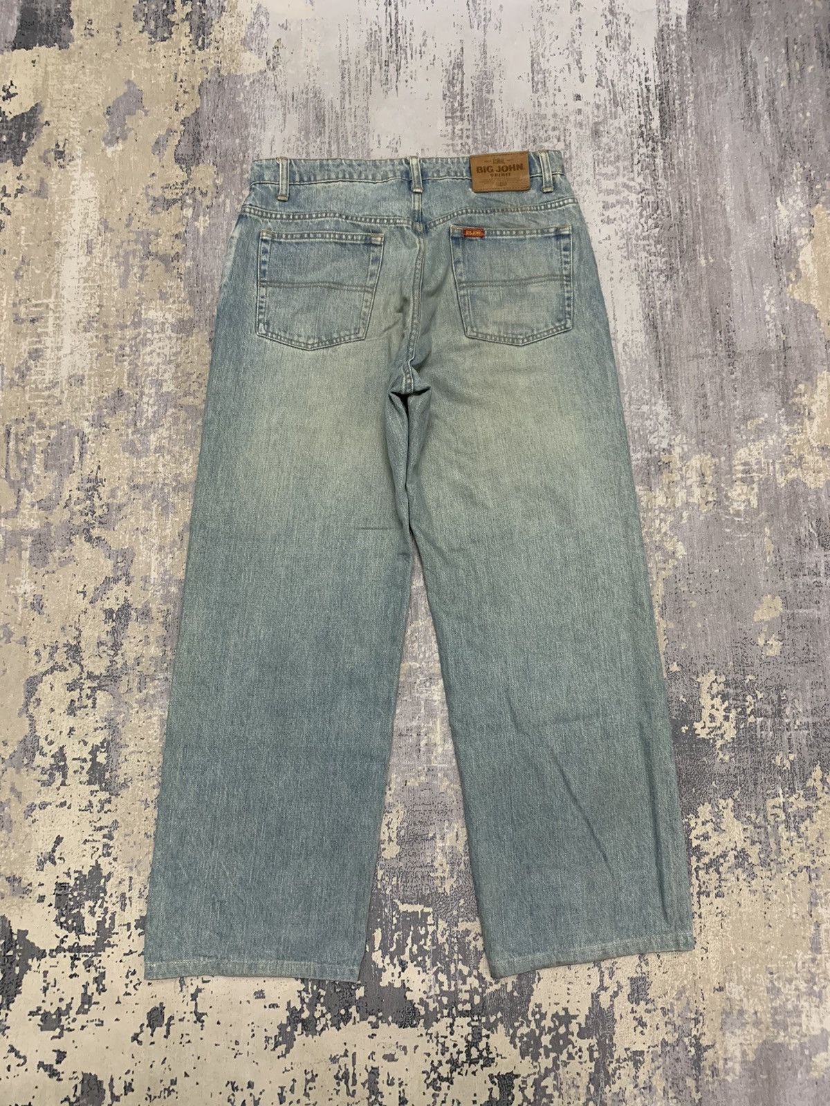 Big Mac Vintage Big John Japan Distressed Baggy Jeans 31x27.5 Size US 31 - 11 Thumbnail