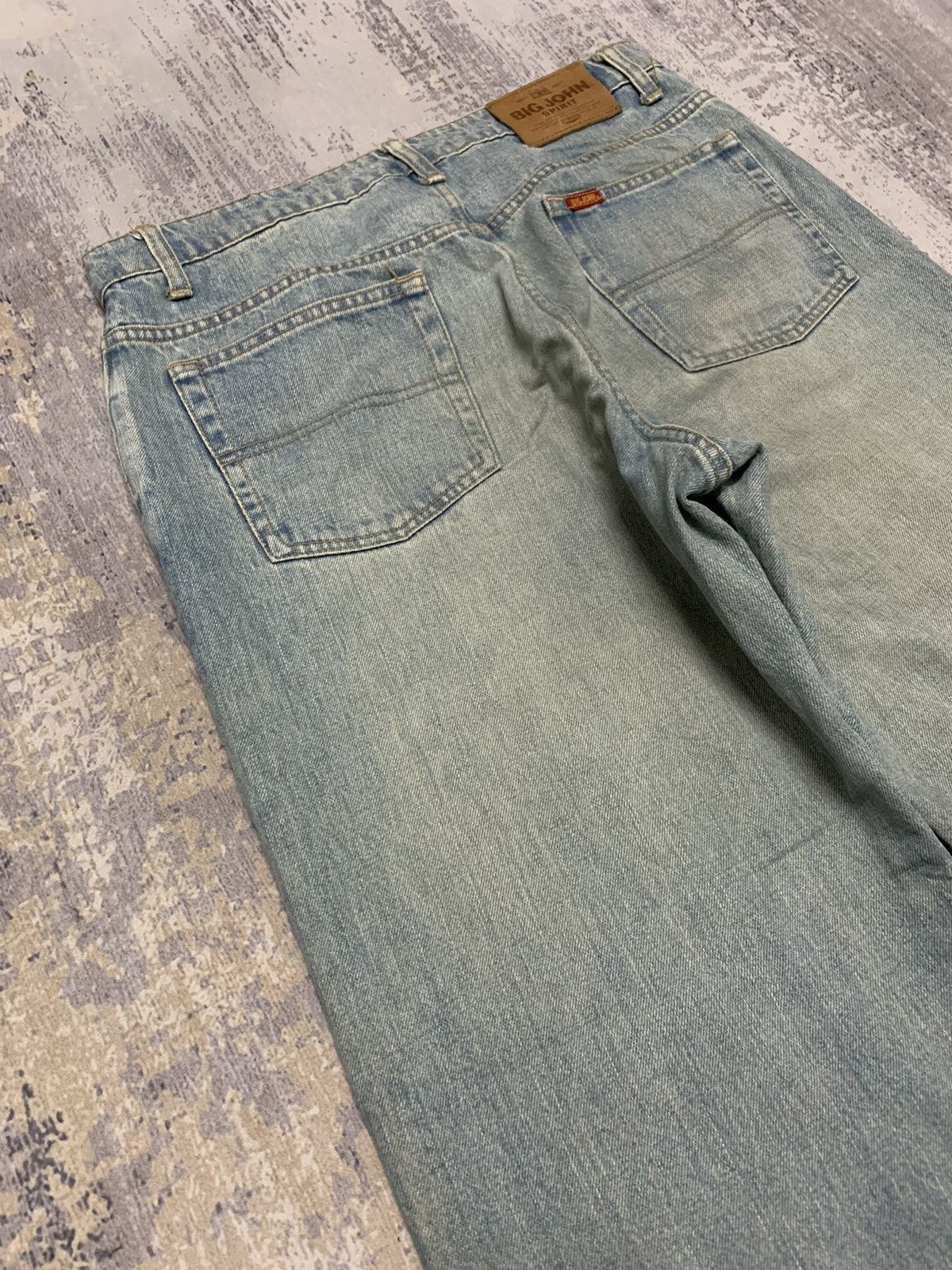 Big Mac Vintage Big John Japan Distressed Baggy Jeans 31x27.5 Size US 31 - 12 Thumbnail