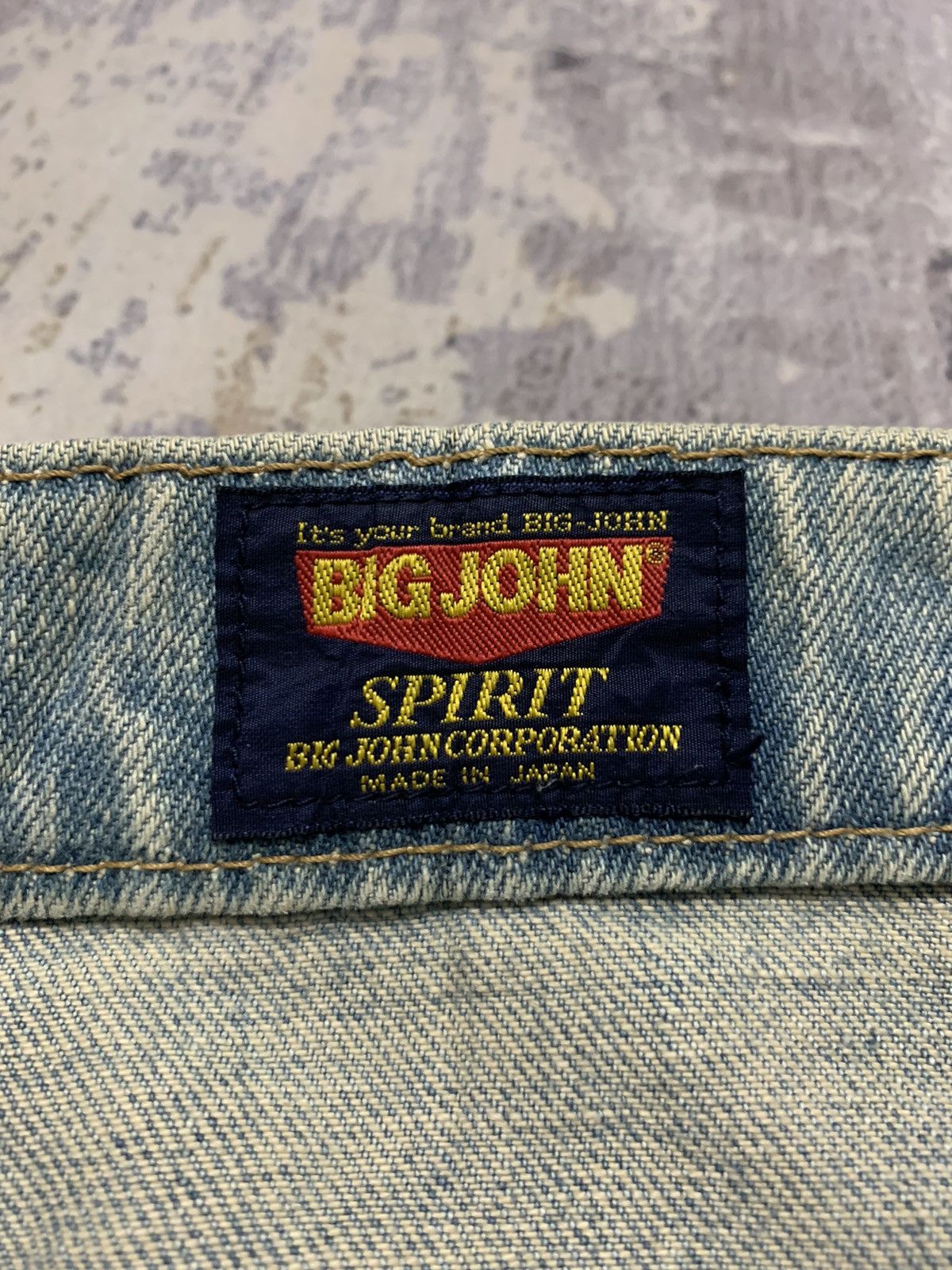 Big Mac Vintage Big John Japan Distressed Baggy Jeans 31x27.5 Size US 31 - 16 Thumbnail
