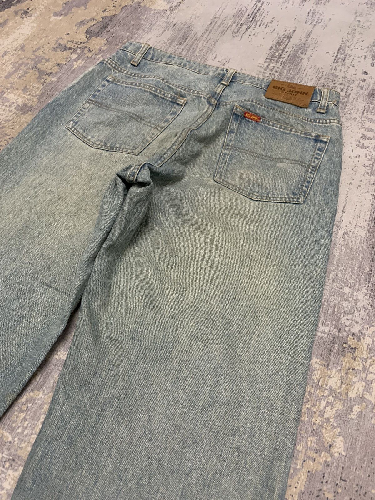 Big Mac Vintage Big John Japan Distressed Baggy Jeans 31x27.5 Size US 31 - 13 Thumbnail