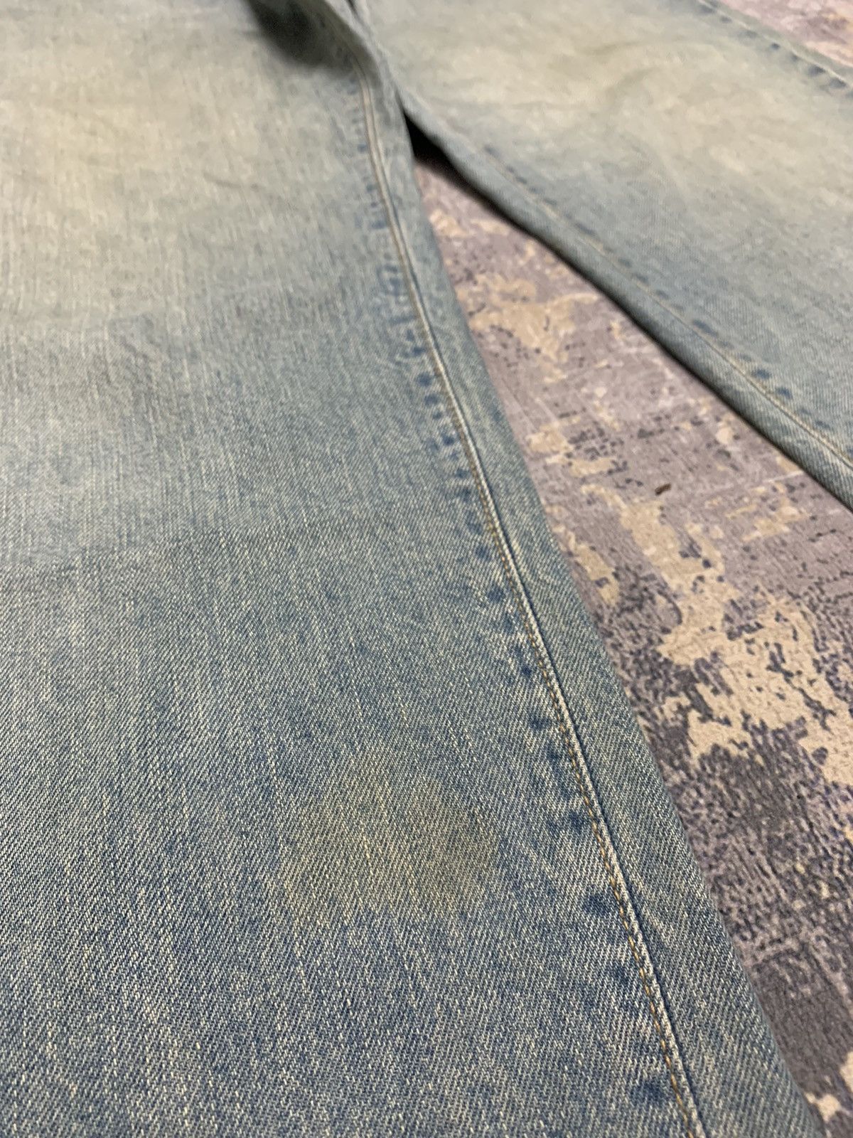 Big Mac Vintage Big John Japan Distressed Baggy Jeans 31x27.5 Size US 31 - 5 Thumbnail