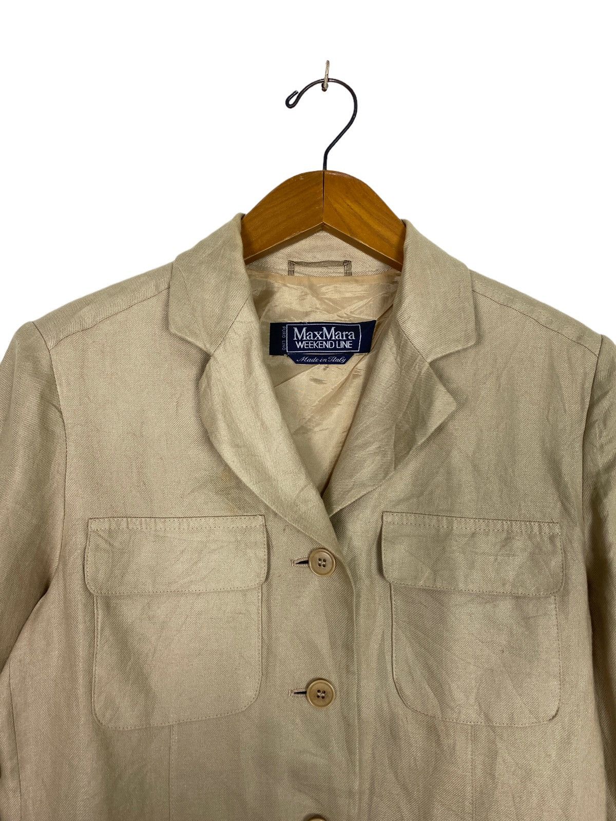 Max Mara Rare‼️ Vtg Max Mara Weekend Line Safari Jacket Made Italy Size M / US 6-8 / IT 42-44 - 2 Thumbnail