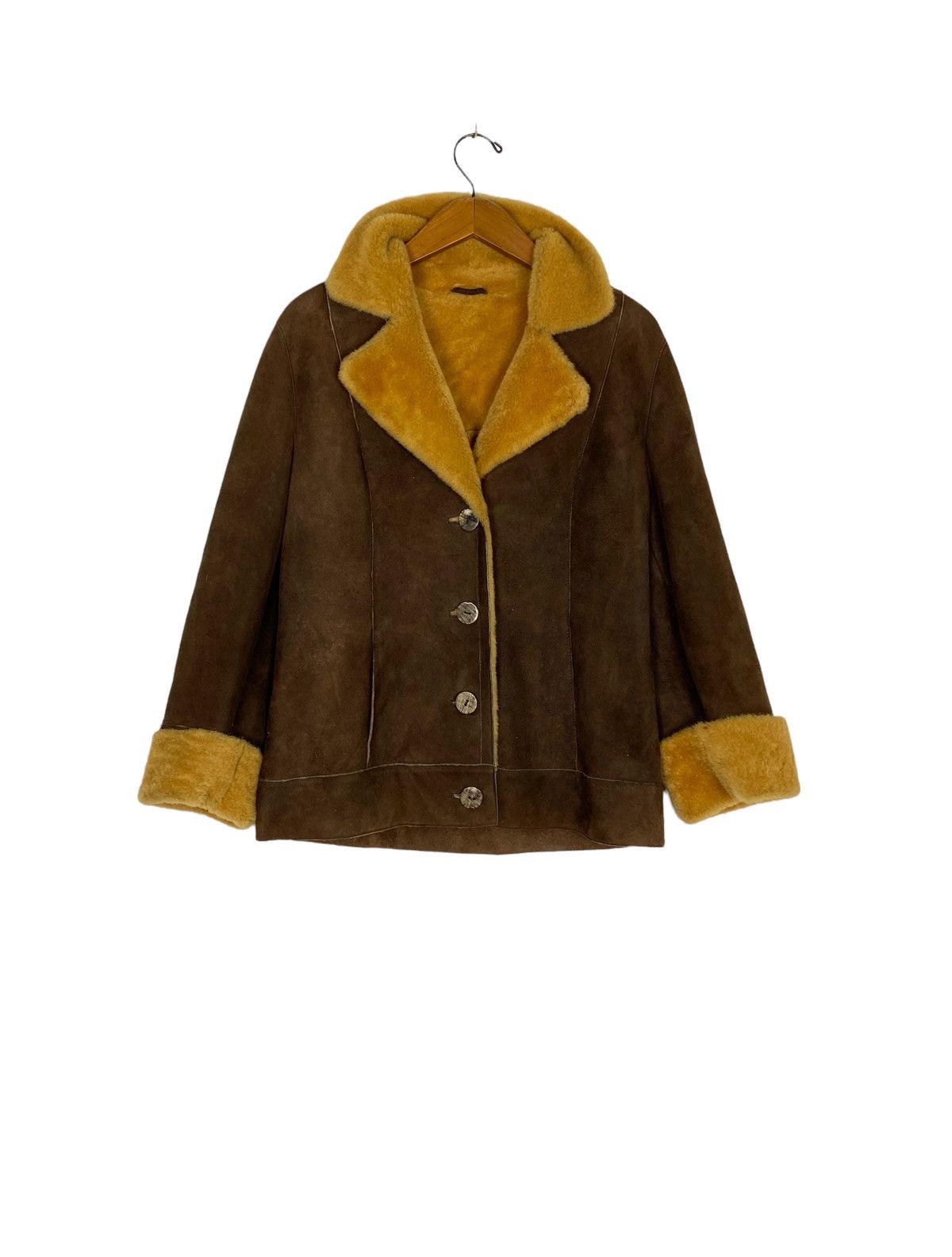 Rare‼️ Vintage Ottimo Braccio Shearling Jacket Made in Italy