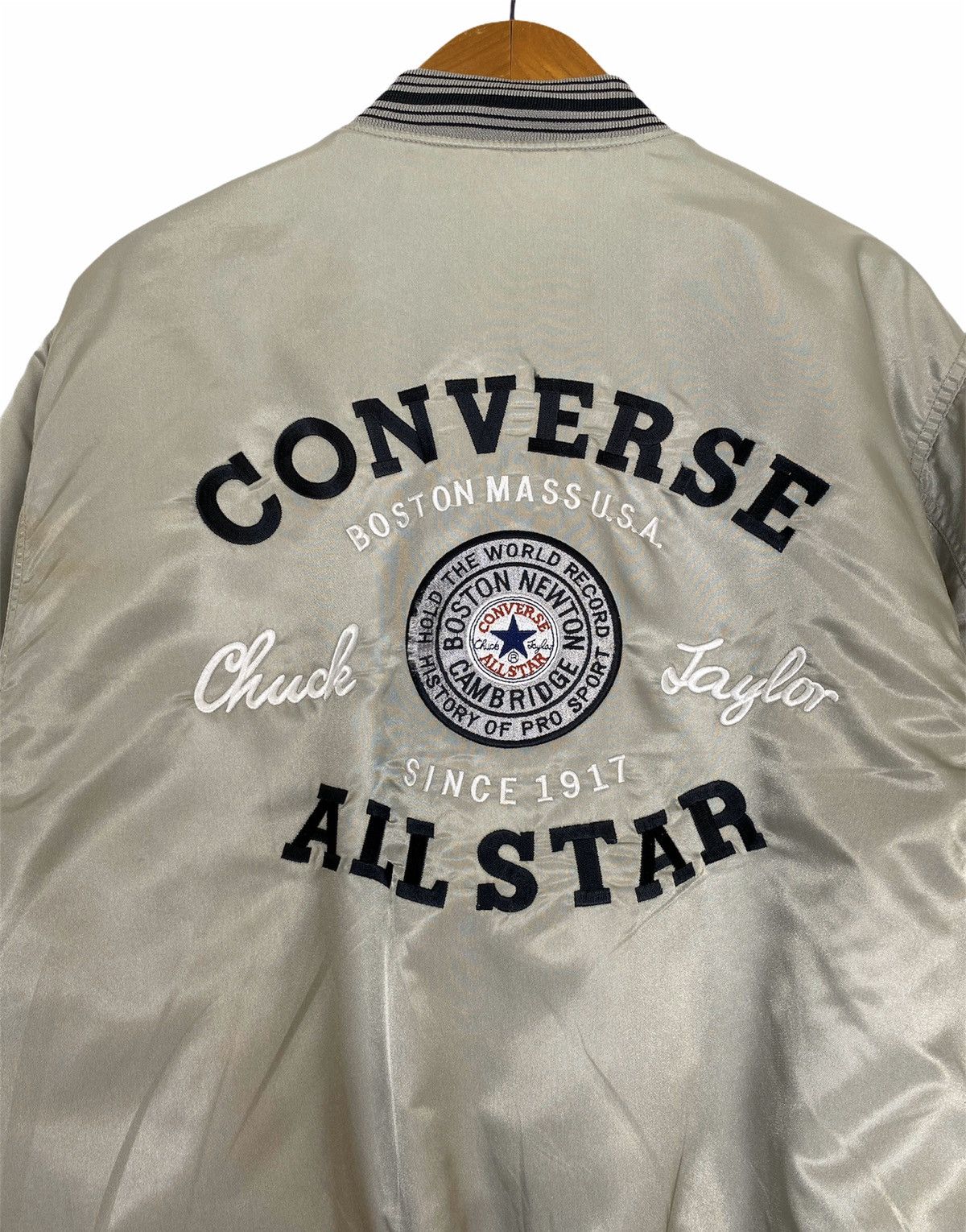 Converse Rare‼️Converse Bomber Jacket Embroidery Big Logo Size US L / EU 52-54 / 3 - 2 Thumbnail