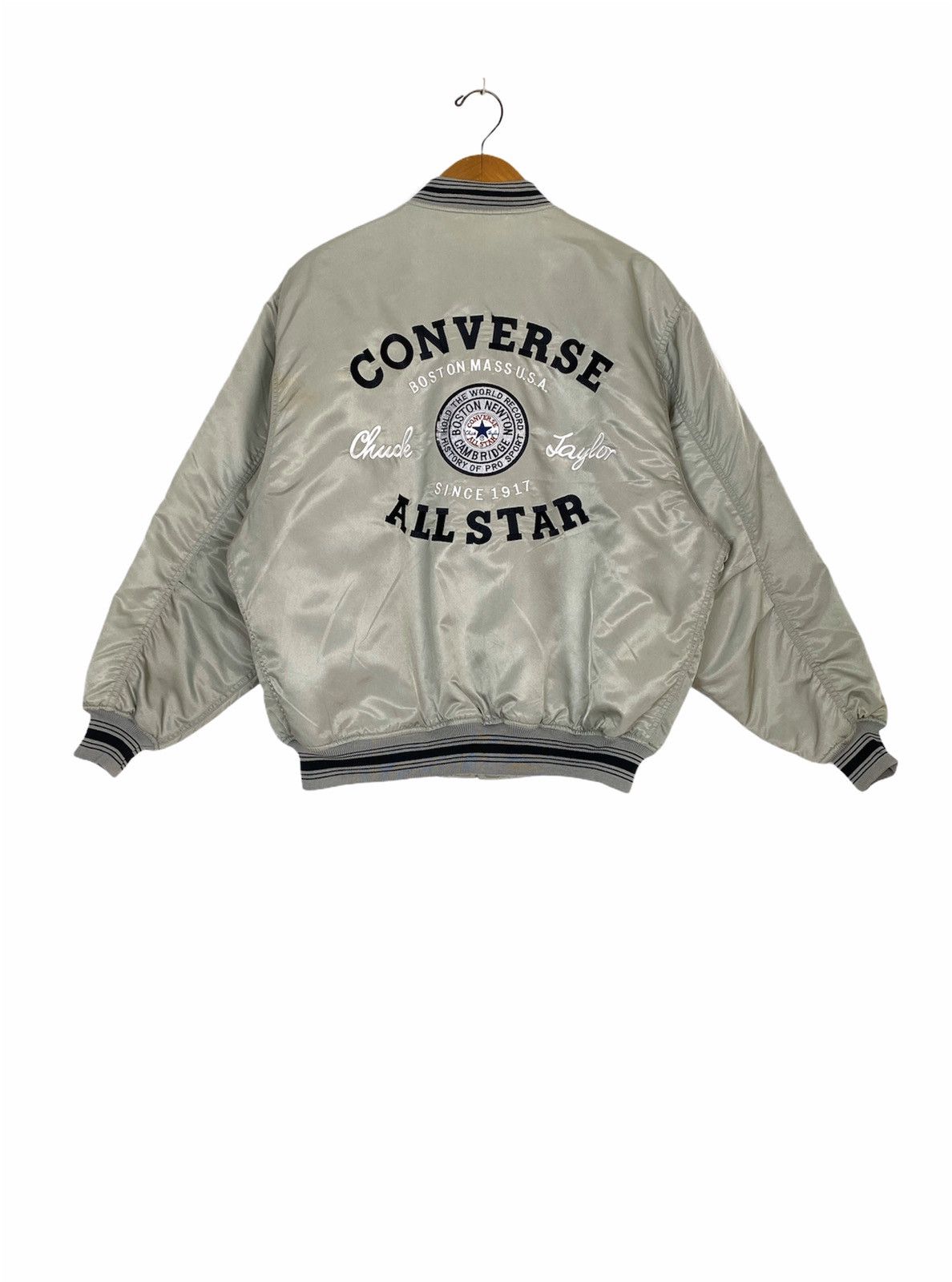Rare‼️Converse Bomber Jacket Embroidery Big Logo