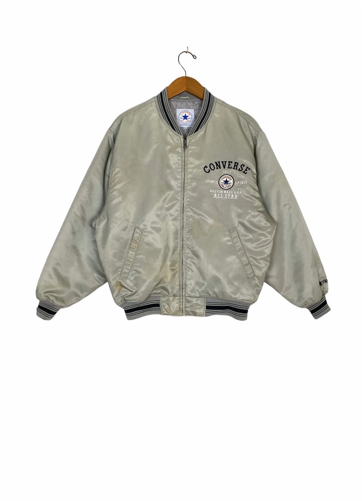 Converse Rare‼️Converse Bomber Jacket Embroidery Big Logo Size US L / EU 52-54 / 3 - 3 Thumbnail