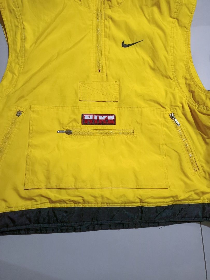 Nike × Vintage Vintage 90s nike 1/2 zipper ski hoodie vest hip hop style Size US XL / EU 56 / 4 - 2 Thumbnail