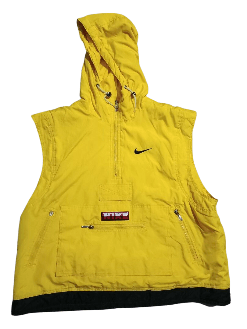 Nike × Vintage Vintage 90s nike 1/2 zipper ski hoodie vest hip hop style Size US XL / EU 56 / 4 - 1 Thumbnail