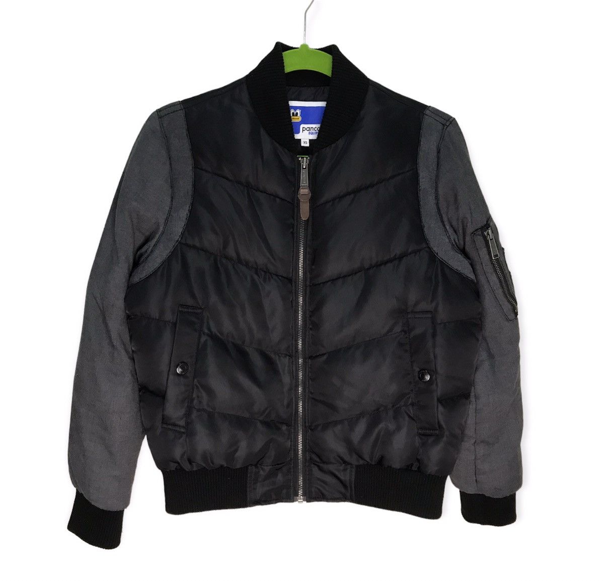 image of Avant Garde x Pancoat Flight Series Bomber Puffer Jacket in Black, Men's (Size Small)