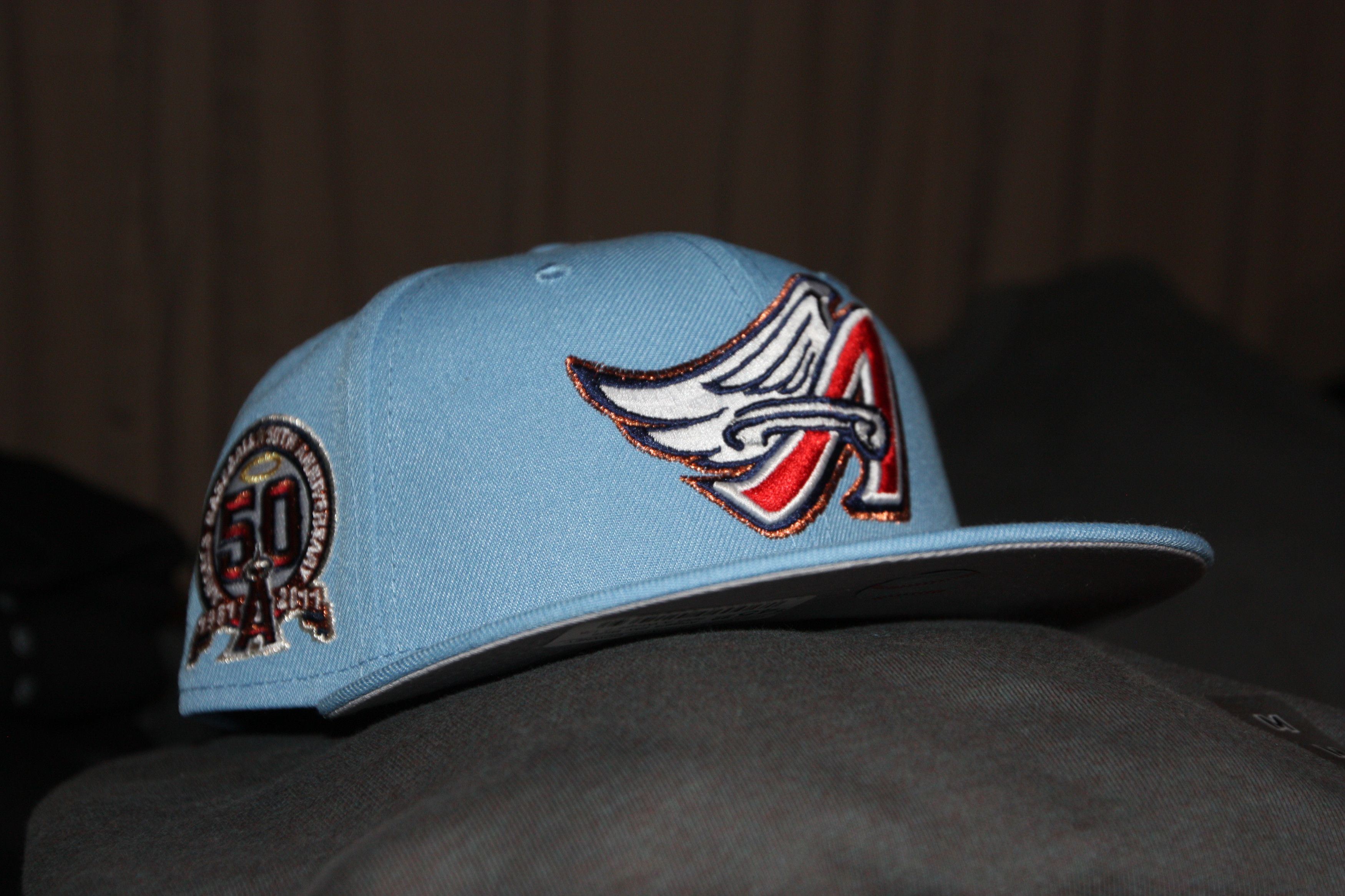 image of Cooperstown Collection x New Era Hatclub Exclusive Anaheim Angels Fitted in Sky Blue, Men's