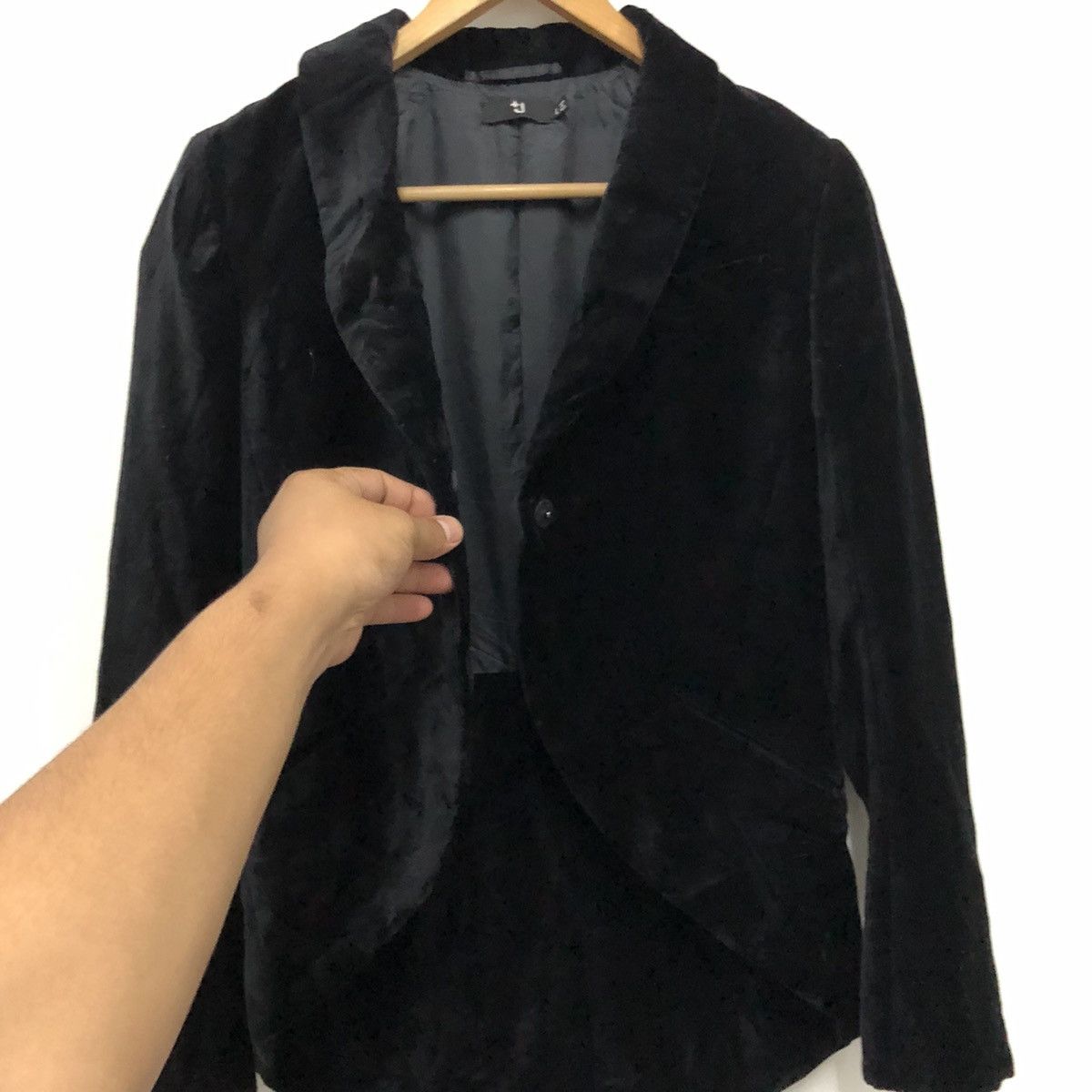 Jil Sander × Uniqlo Jil sander velvet jacket fishtail design Size L / US 10 / IT 46 - 6 Thumbnail