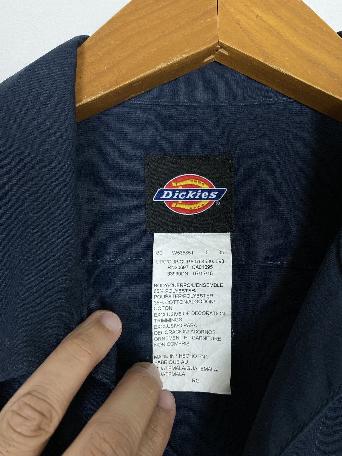 Dickies Rare‼️ Dickies Men’s Short Sleeve Coveralls Dark Navy Size US 40 / EU 56 - 5 Thumbnail