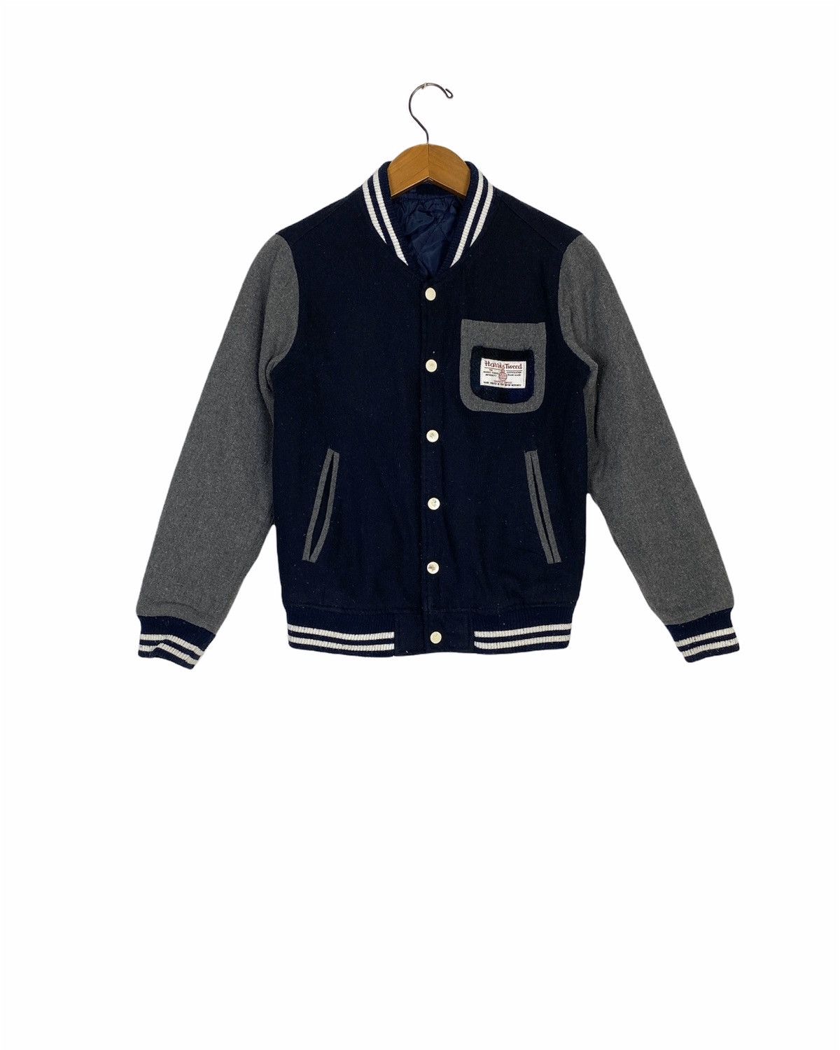Vintage Rare‼️Hariss Tweed Varsity Jacket Extra Small (For Women) Size ONE SIZE - 1 Thumbnail