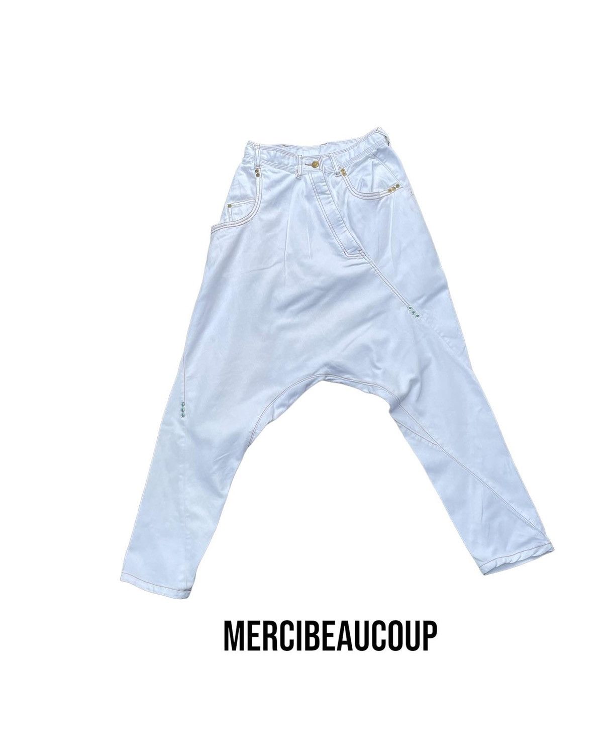 Designer × Issey Miyake × mercibeaucoup Mercibeaucoup Issey Miyake Dropped Crotch Pant Size 27" / US 4 / IT 40 - 1 Thumbnail