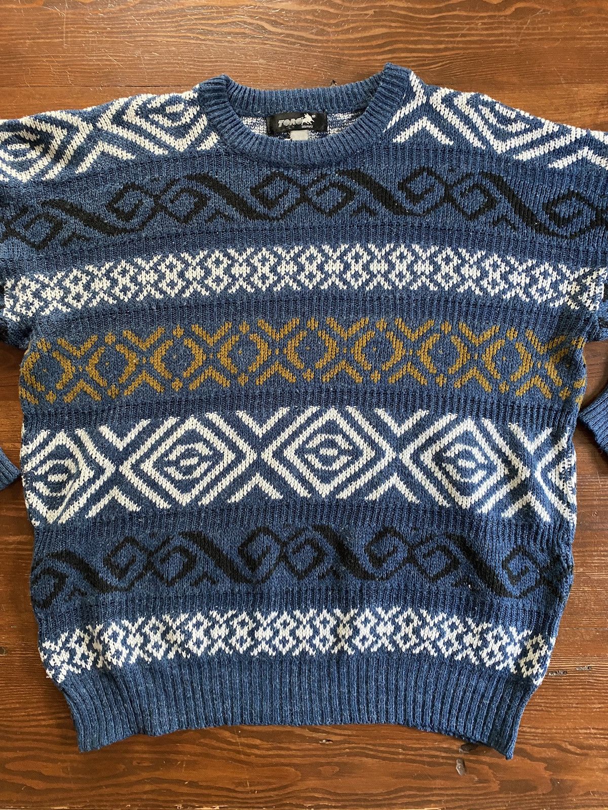 Vintage Vintage 80’s Toro Brand Textile Striped Knit Sweater Size US L / EU 52-54 / 3 - 5 Thumbnail