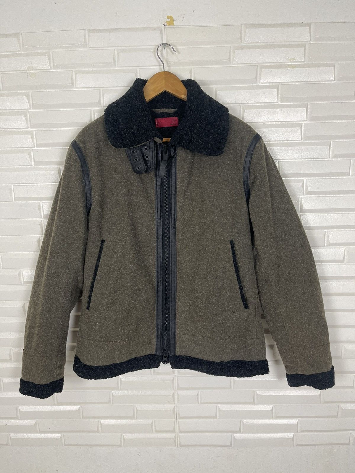 Levi's Turtle Neck LEVI’S Shearling Jacket B-3 Style Wool Size US M / EU 48-50 / 2 - 2 Thumbnail
