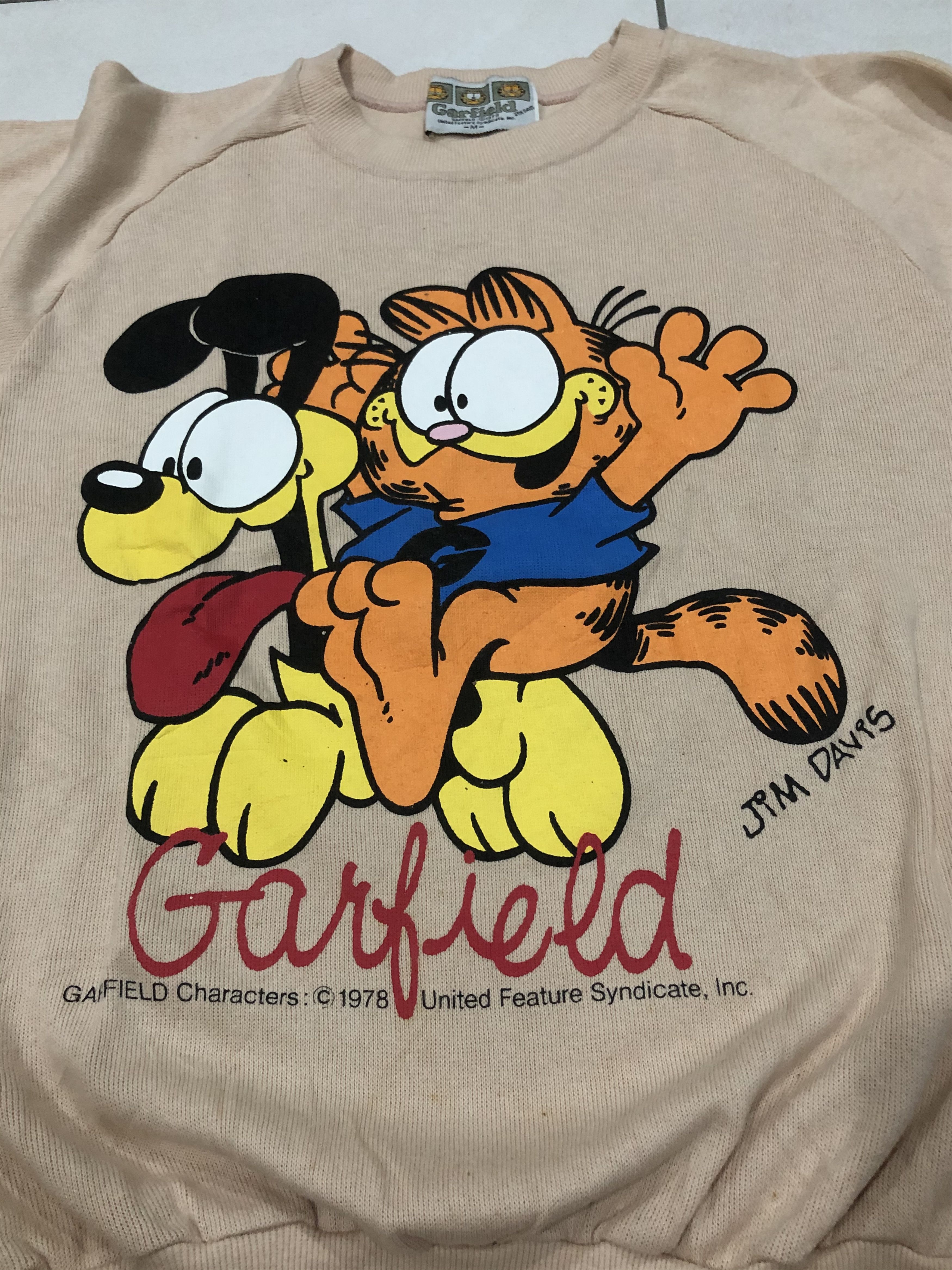 Other Vintage 70s Garfield By Jim Davis Sweatshirt Size US M / EU 48-50 / 2 - 2 Thumbnail