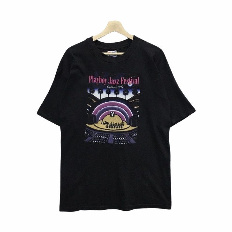 Band Tees × Playboy × Vintage Rare Vintage 90's Playboy Jazz Festival On Tour 1994 Size US XL / EU 56 / 4 - 1 Thumbnail