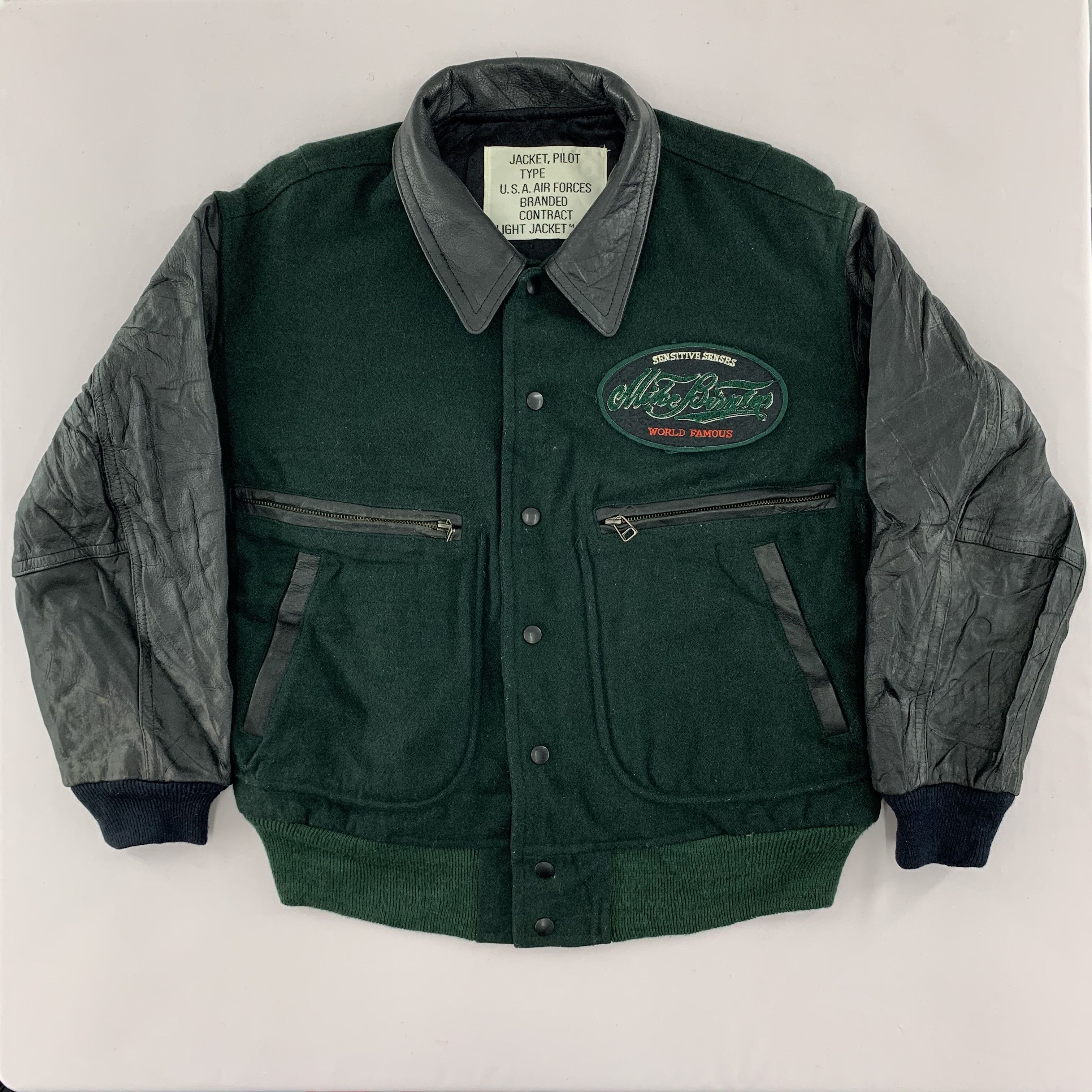 Vintage Vintage Mike Birnies Varsity / Flight Jacket Air Force Size US L / EU 52-54 / 3 - 1 Thumbnail