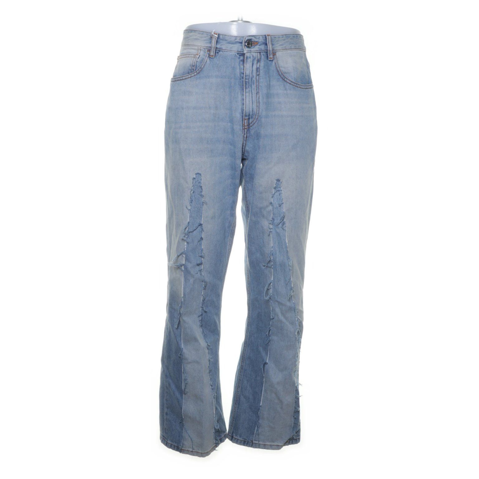 Marni Pantalone Uomo Flared Washed Distressed Denim Jeans
