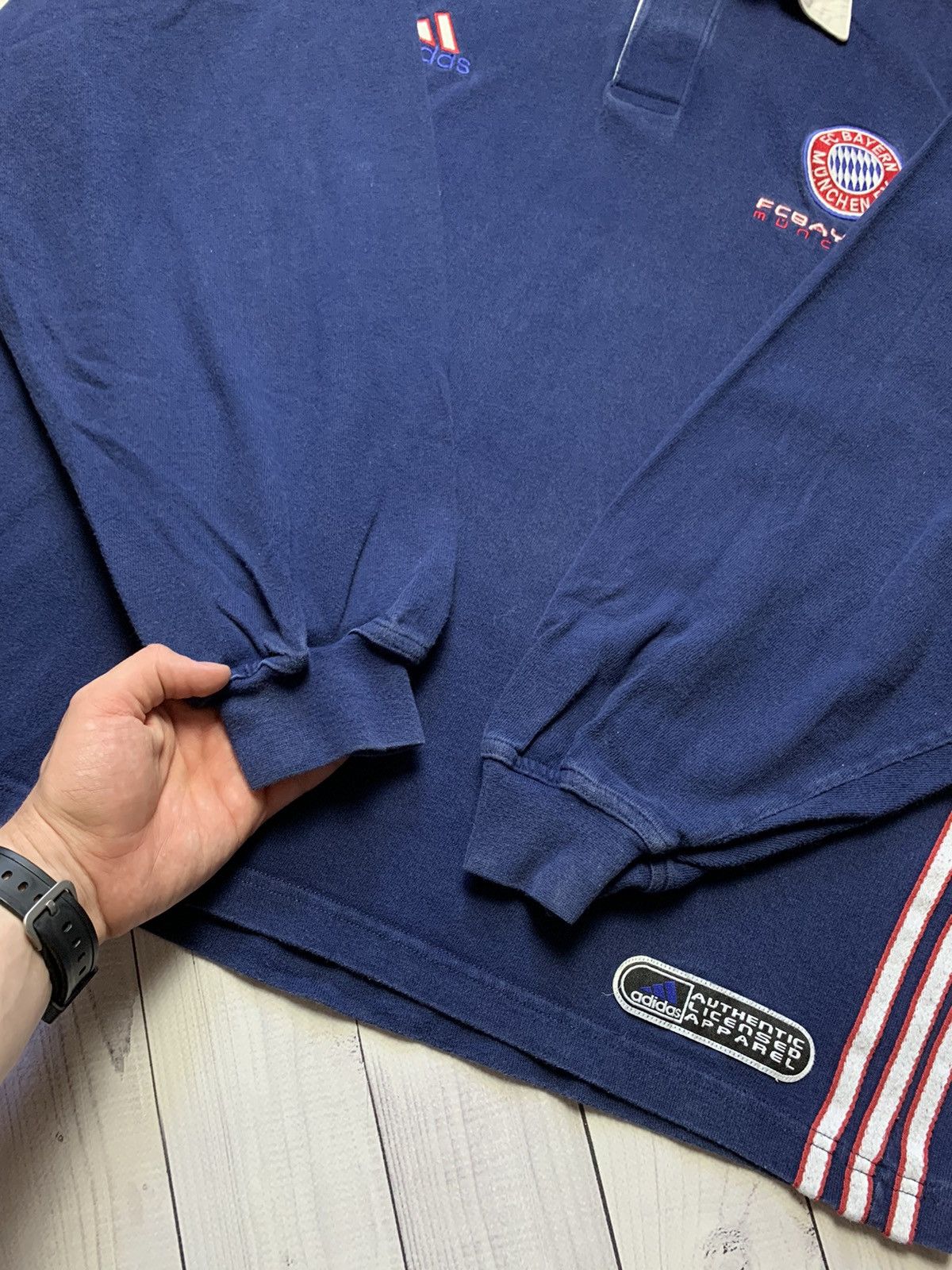 Adidas × Vintage Vintage adidas Bayern Munich long polo rugby size XL Size US XL / EU 56 / 4 - 6 Thumbnail