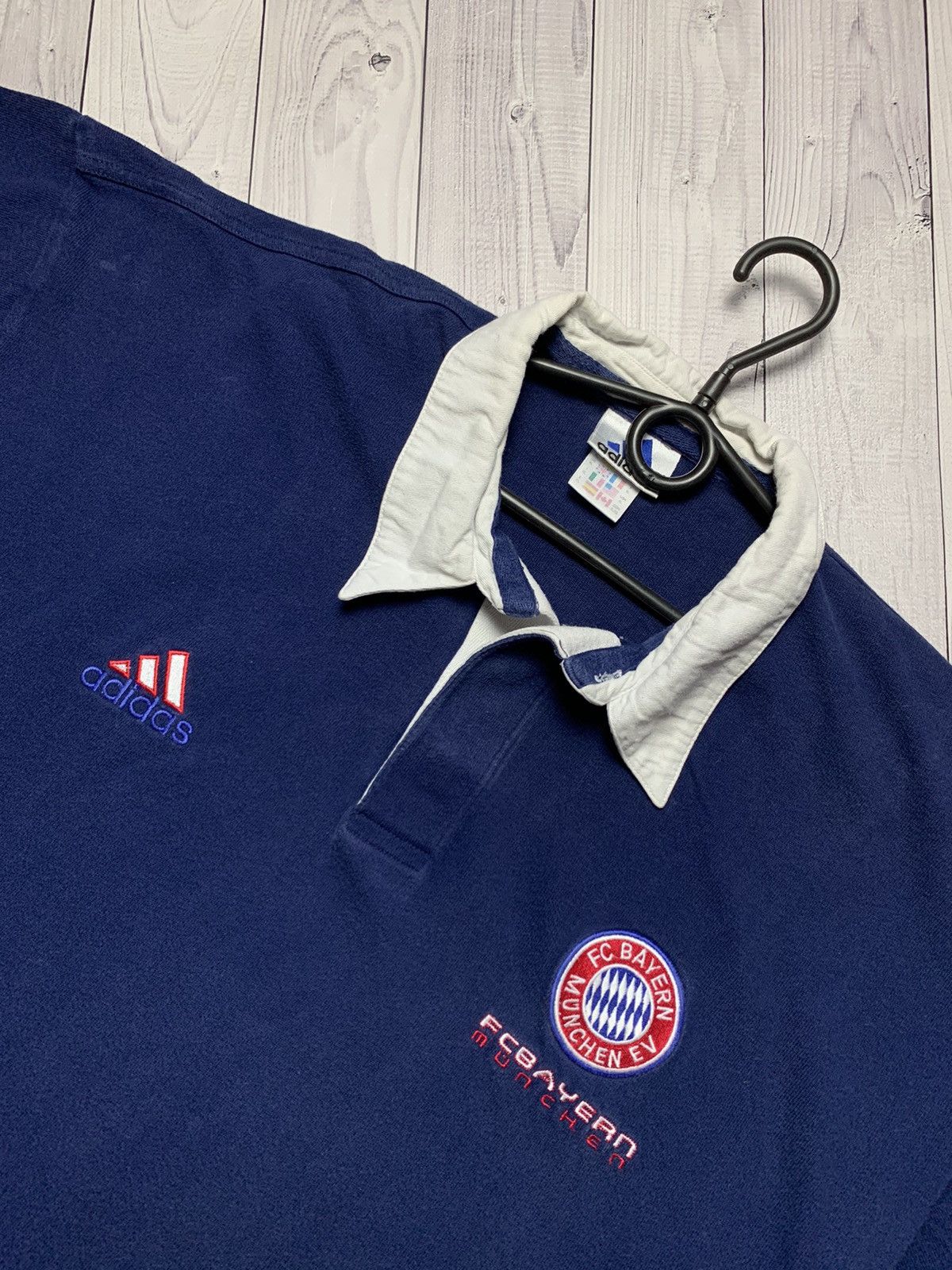 Adidas × Vintage Vintage adidas Bayern Munich long polo rugby size XL Size US XL / EU 56 / 4 - 2 Thumbnail