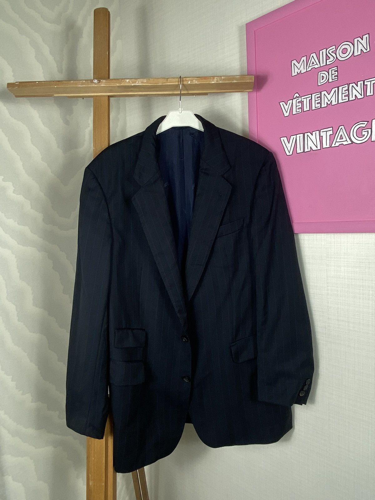 Burberry × Vintage Burberrys London Striped Blazer Size 50L - 15 Thumbnail