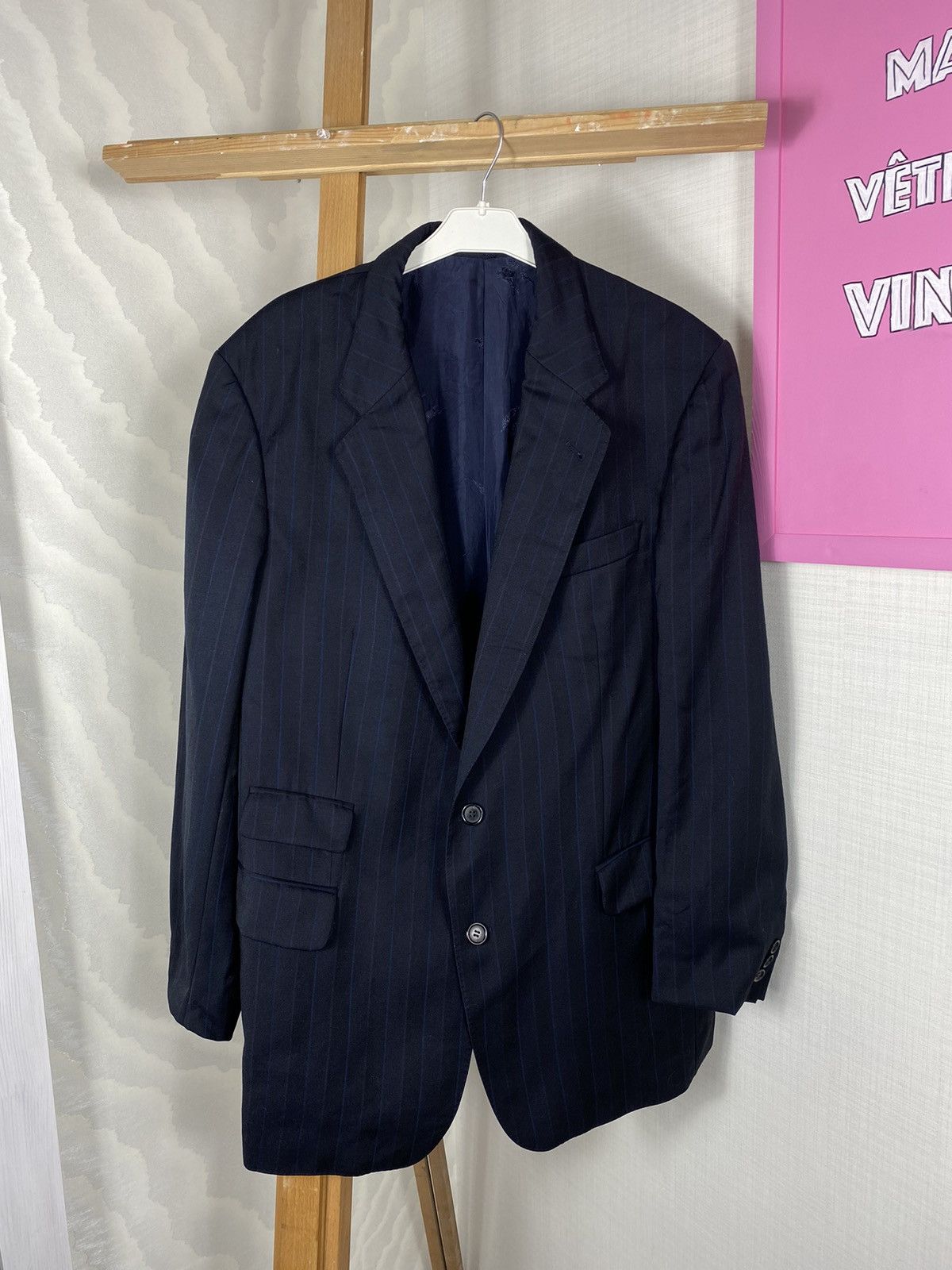 Burberry × Vintage Burberrys London Striped Blazer Size 50L - 5 Thumbnail