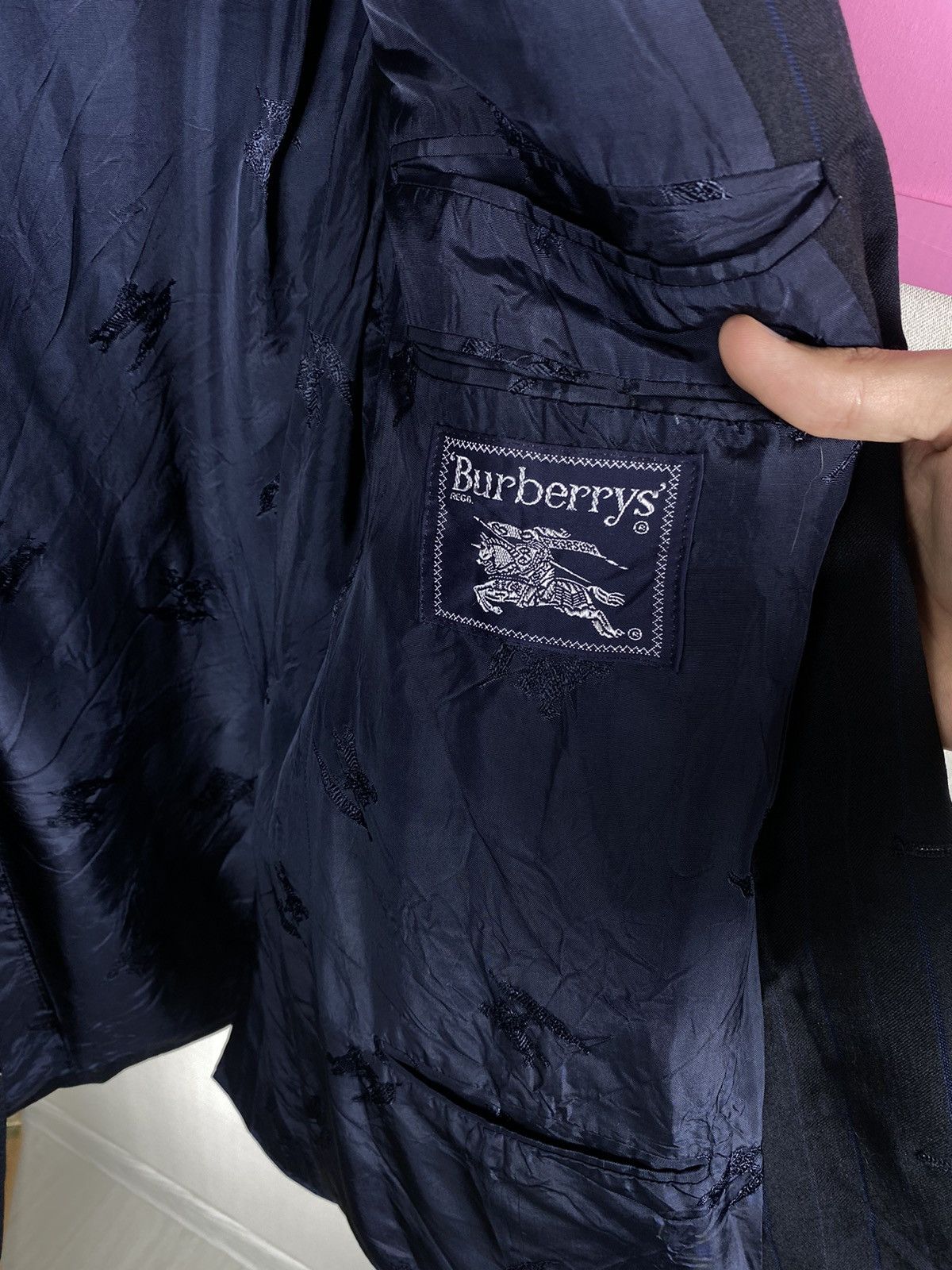 Burberry × Vintage Burberrys London Striped Blazer Size 50L - 10 Thumbnail