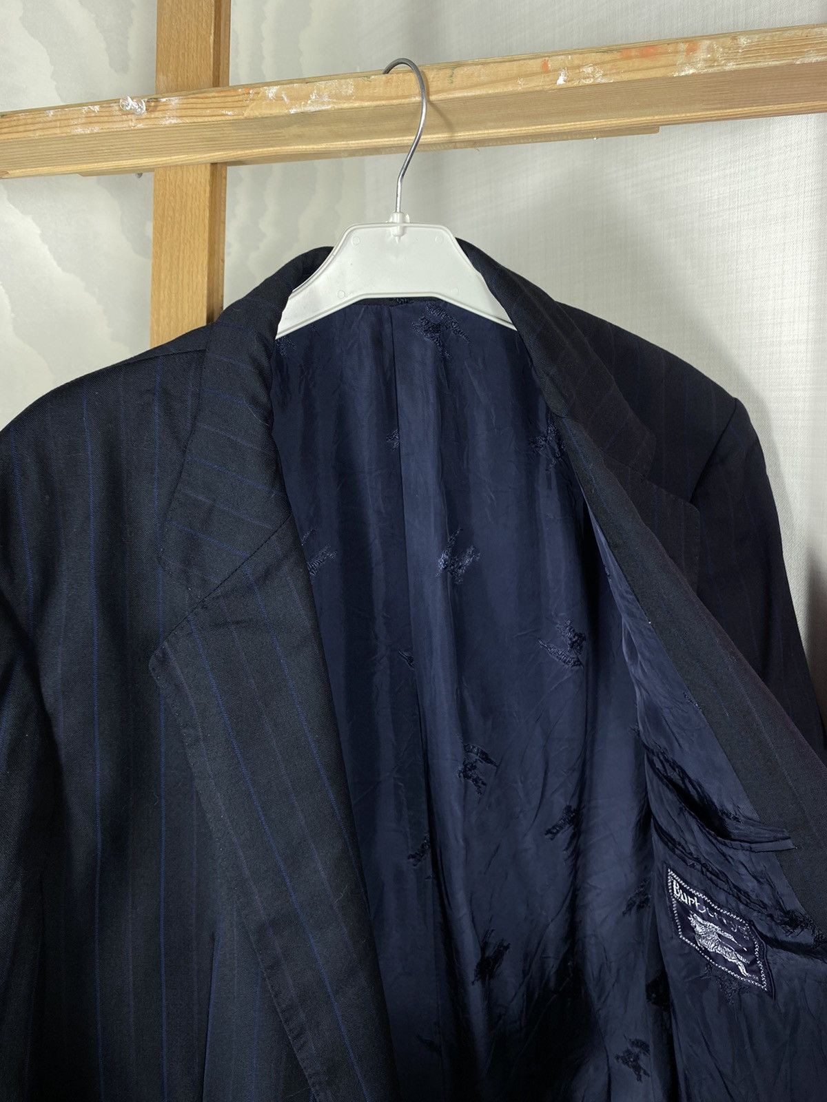 Burberry × Vintage Burberrys London Striped Blazer Size 50L - 13 Thumbnail